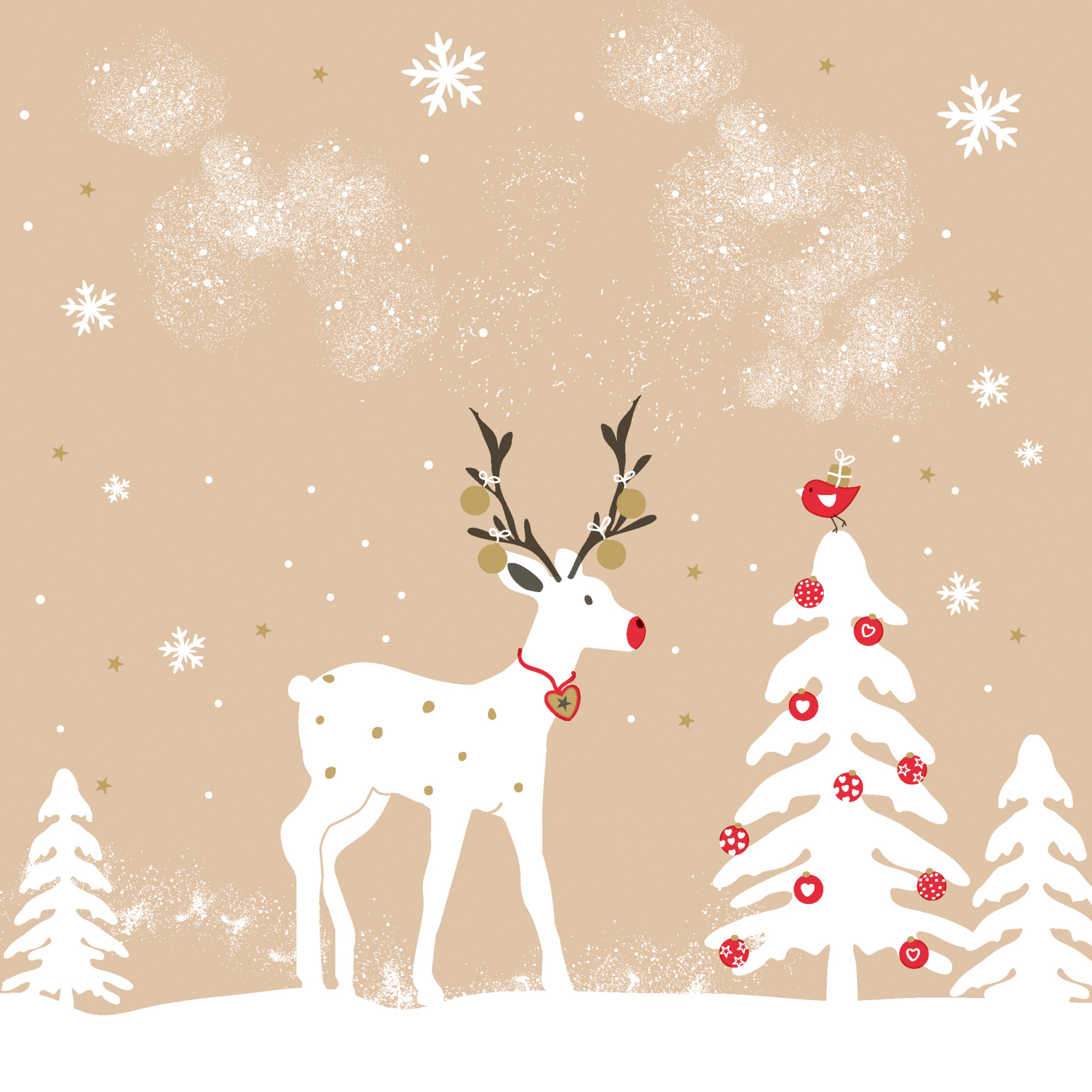 Servietten 33x33 cm - Cute deer