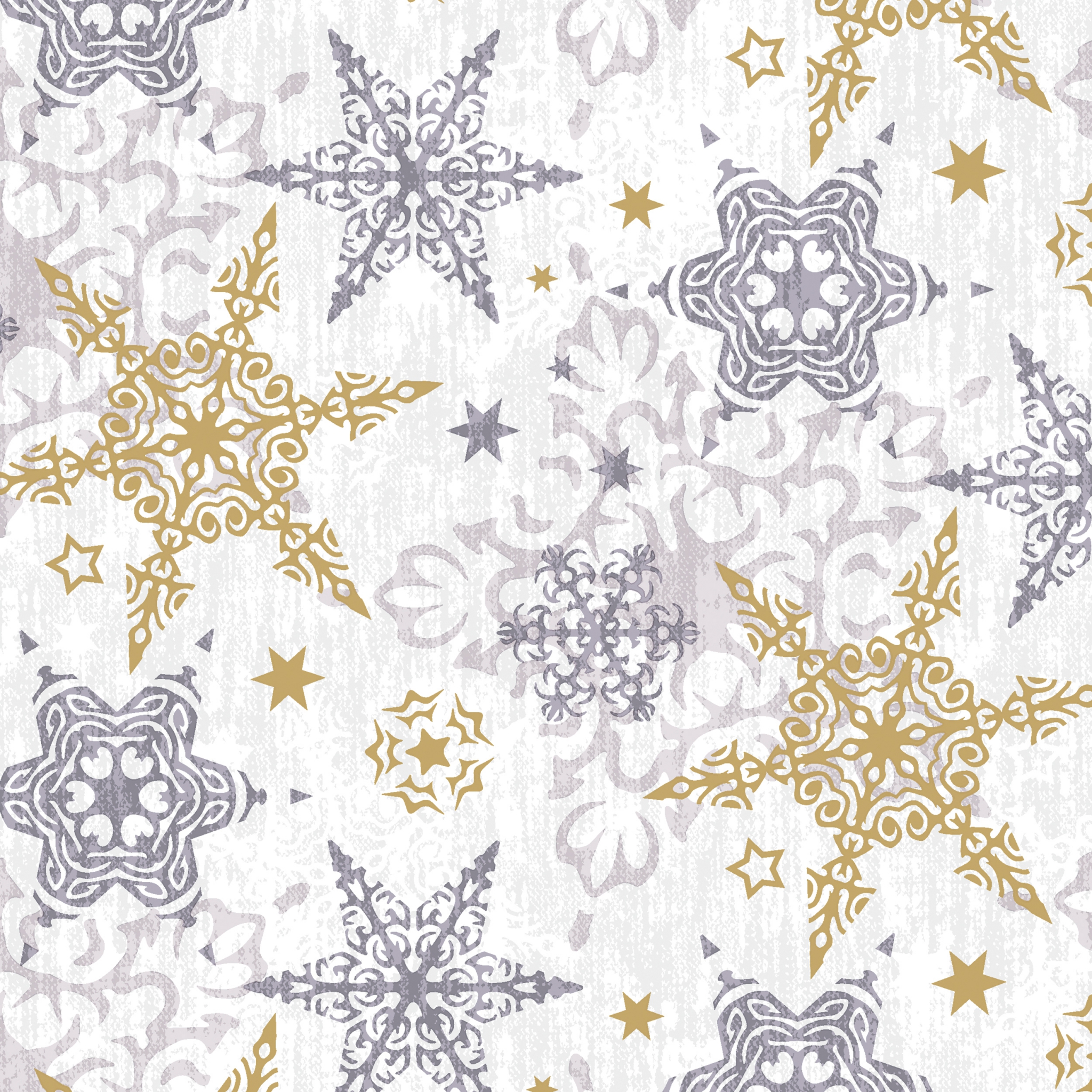 Napkins 33x33 cm - Delicate stars silver