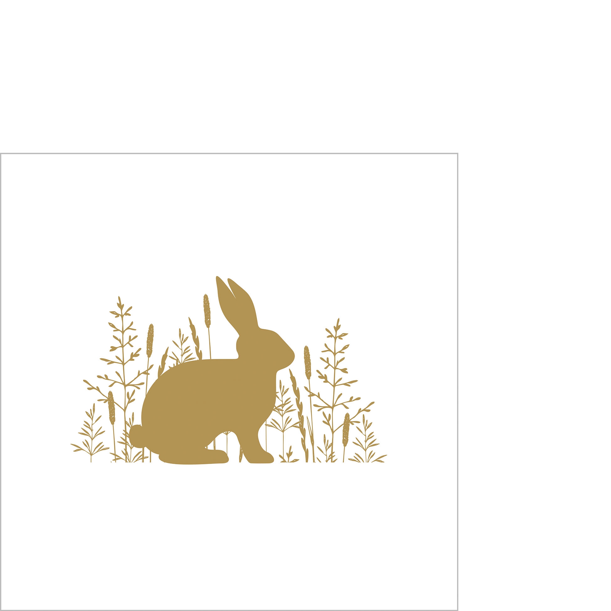 Serwetki 25x25 cm - Pure Easter gold Napkin, z?oto,  Króliki,  Wielkanoc