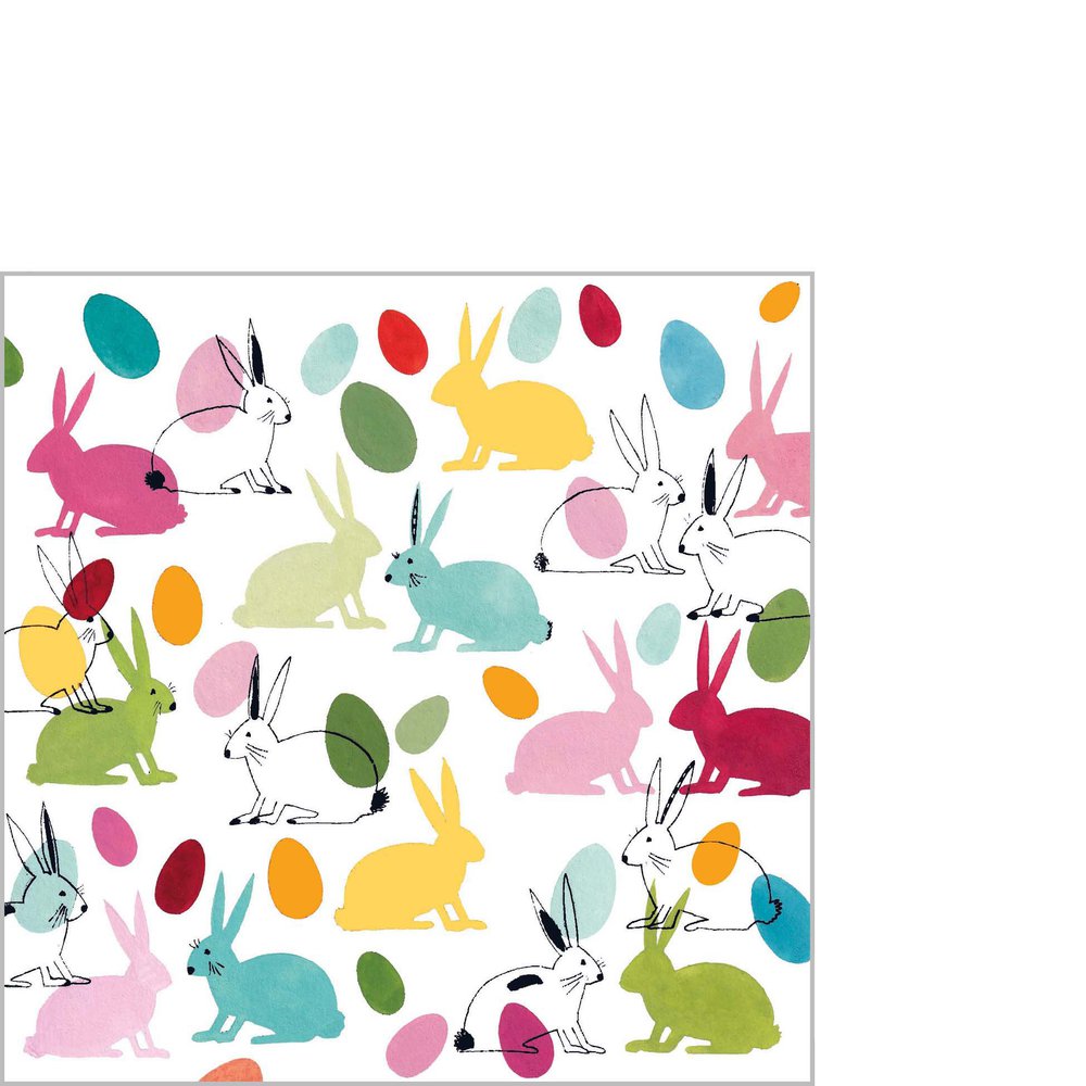 Servilletas 25x25 cm - Rabbits & Eggs