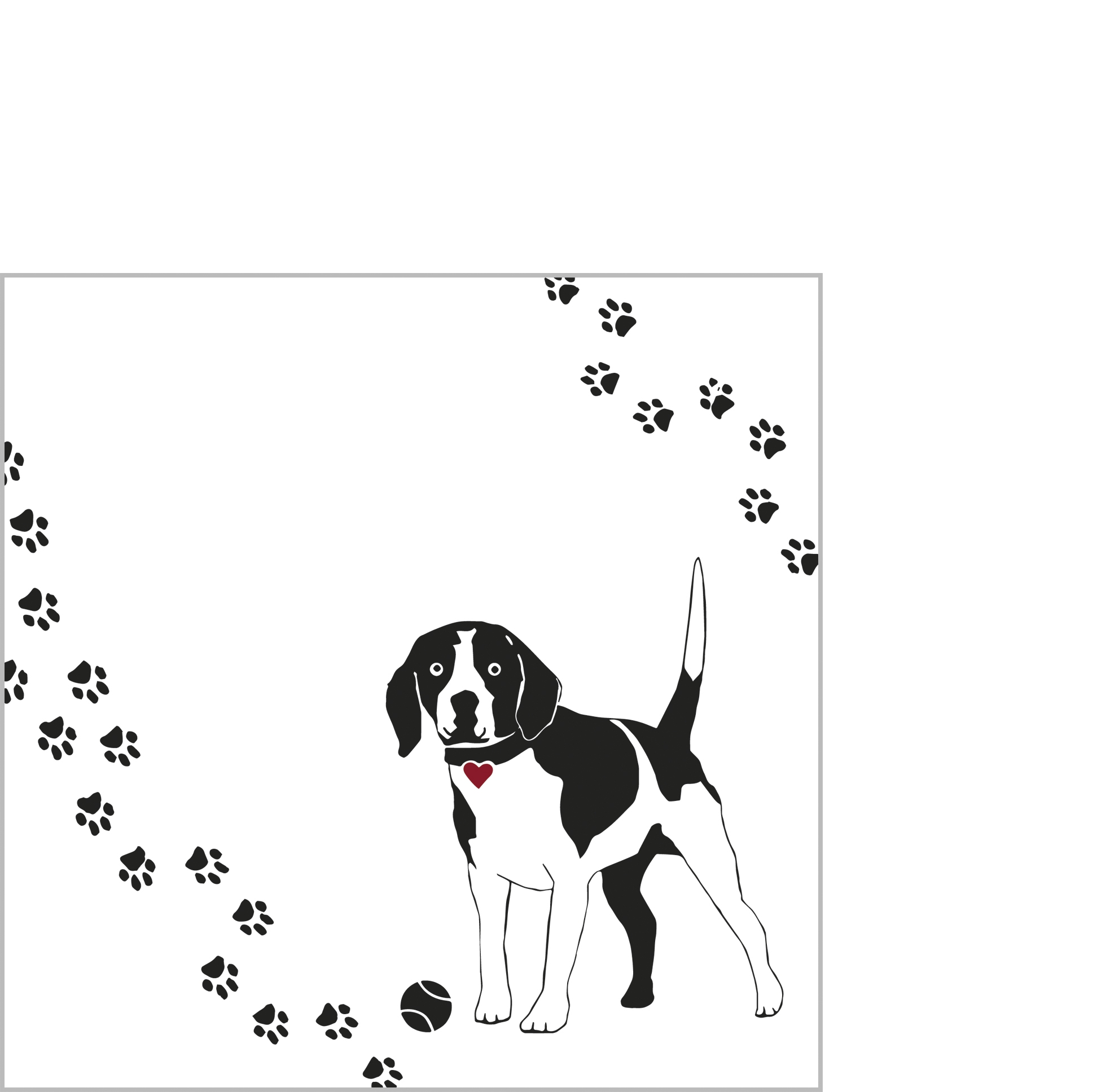 Servilletas 25x25 cm - Atelier Chiens Napkin, Mascotas,  Patas,  Huellas,  Perros,  Animales
