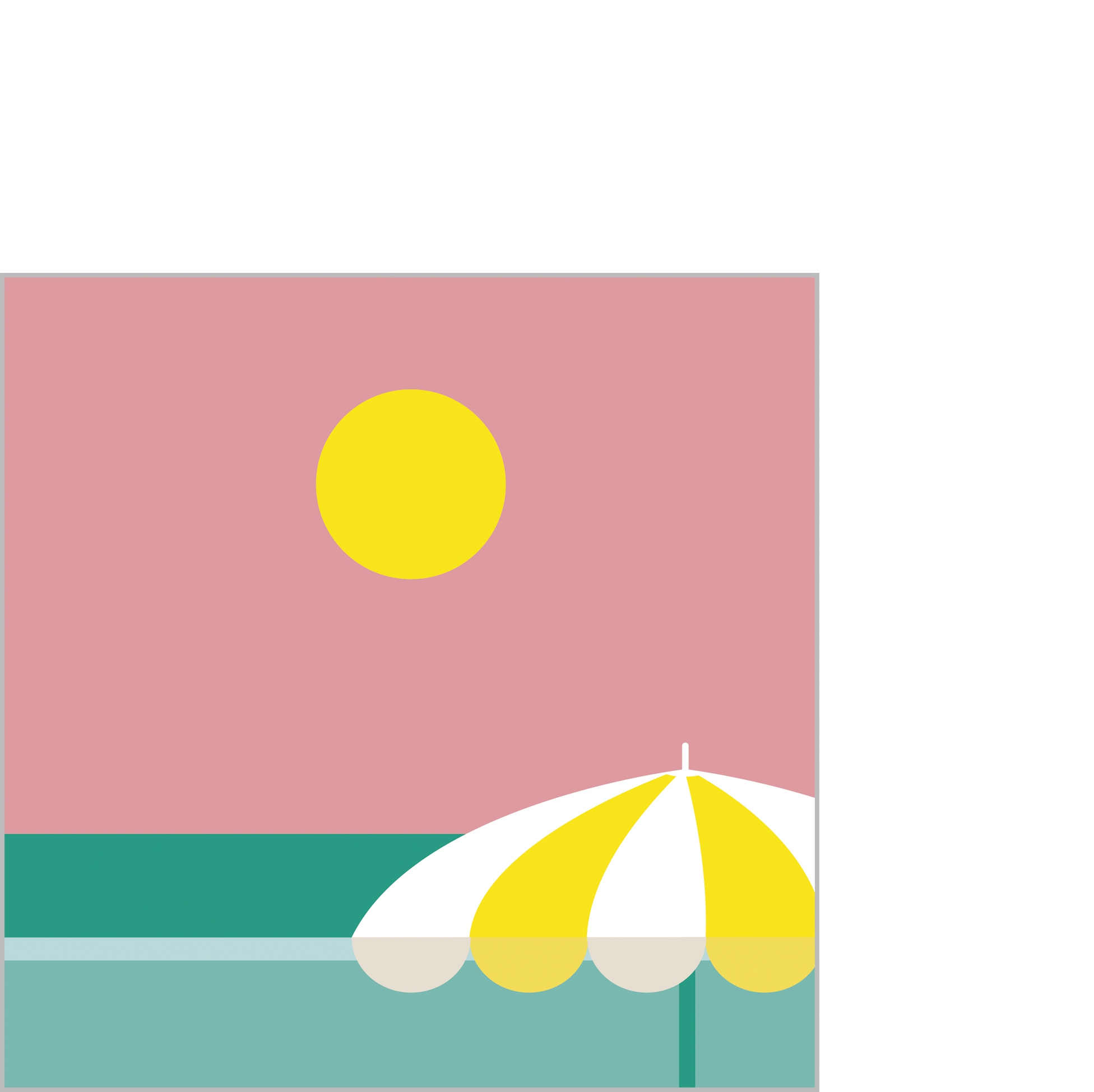 Servietten 25x25 cm - Cap dAntibe Napkin, Urlaub,  Küste,  Sonnenschirm,  Strand,  Meer,  Sommer
