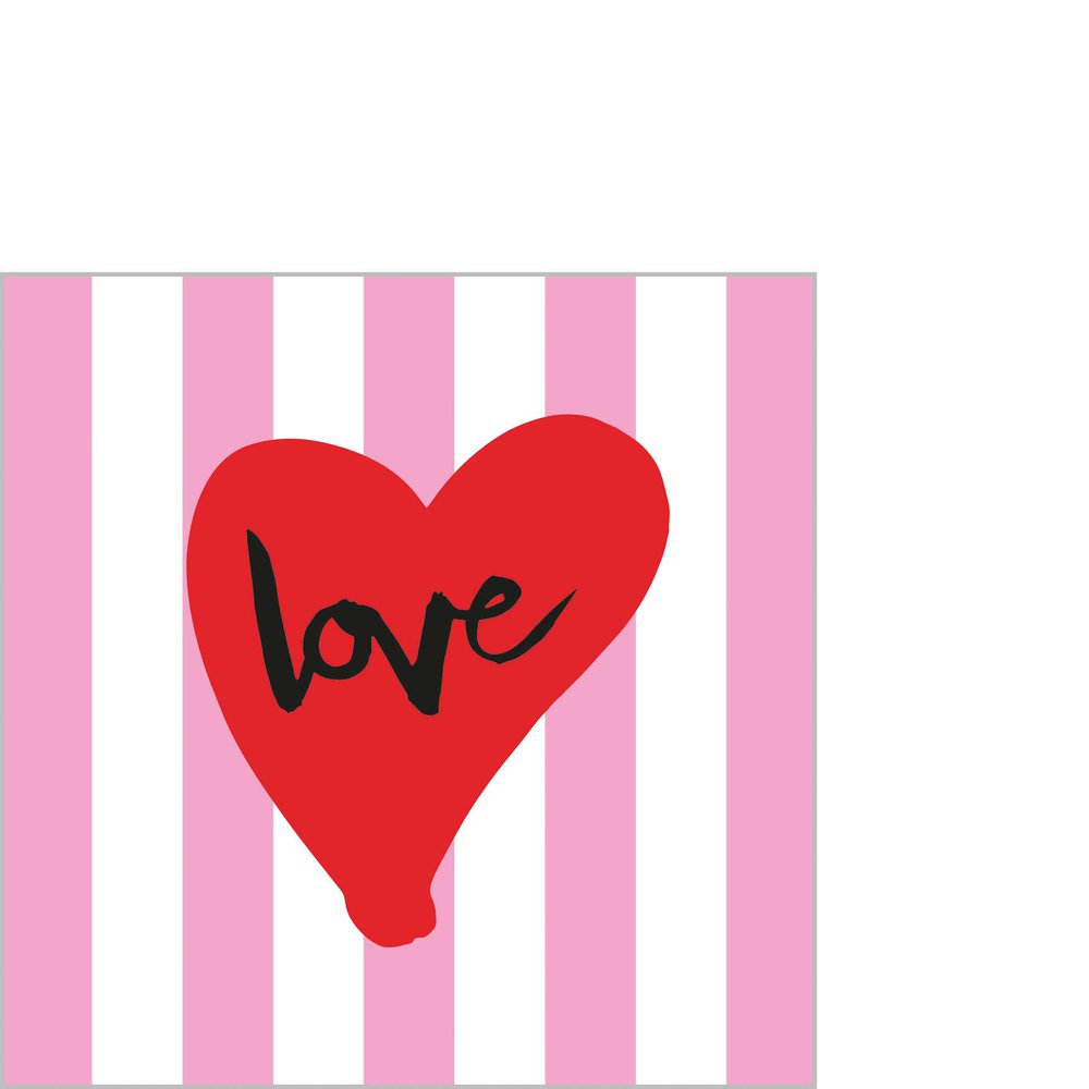 Servietten 25x25 cm - Formart Love