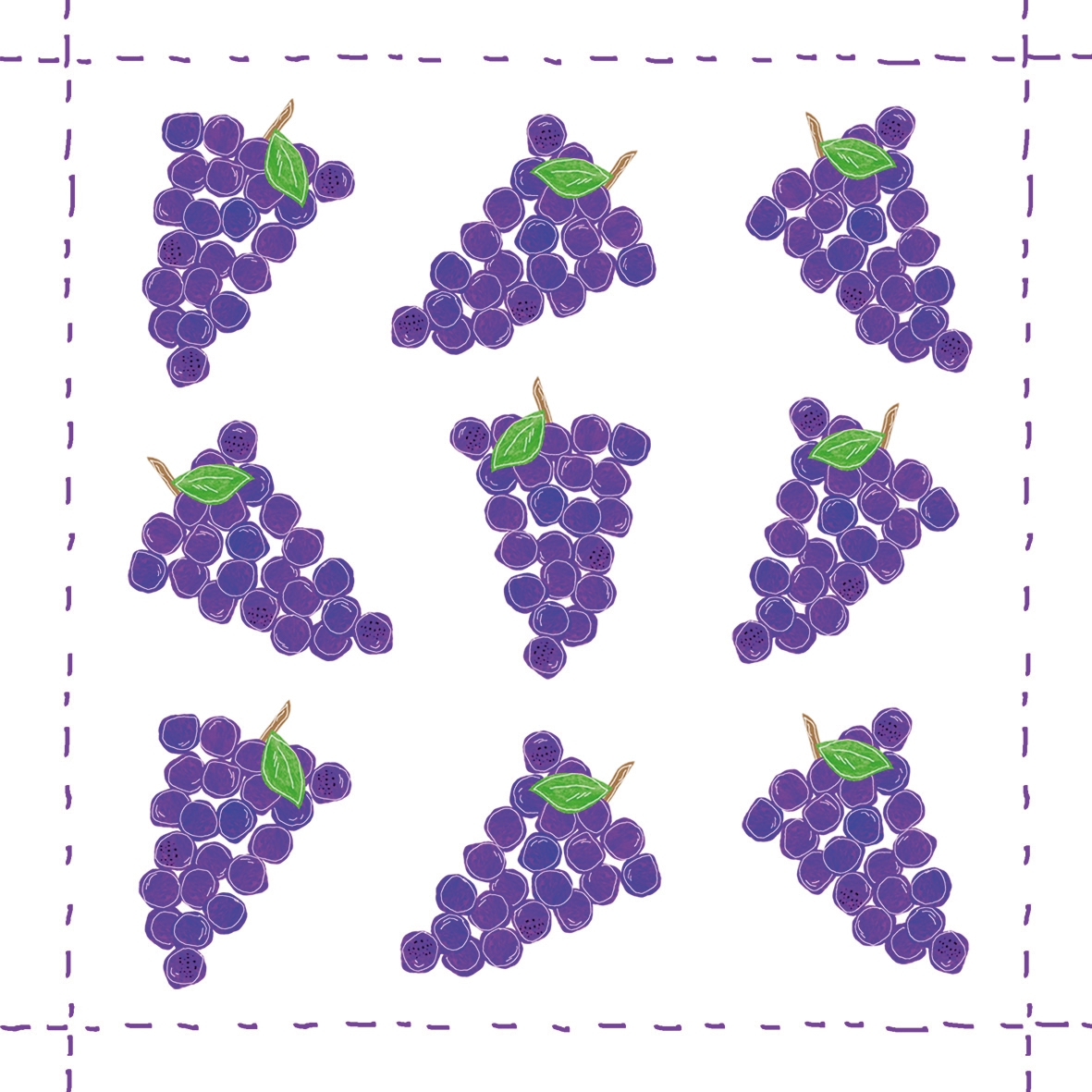 Servietten 25x25 cm - Fashion Grapes allover purple, Weintrauben, Früchte Servietten 25x25 cm - Fashion Grapes allover purple