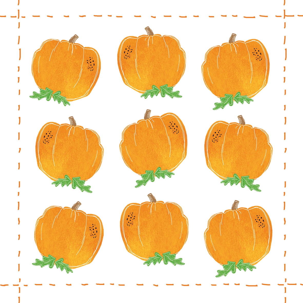 Servietten 25x25 cm - Fashion Pumpkin allover *, Kürbisse, Früchte Servietten 25x25 cm - Fashion Pumpkin allover *