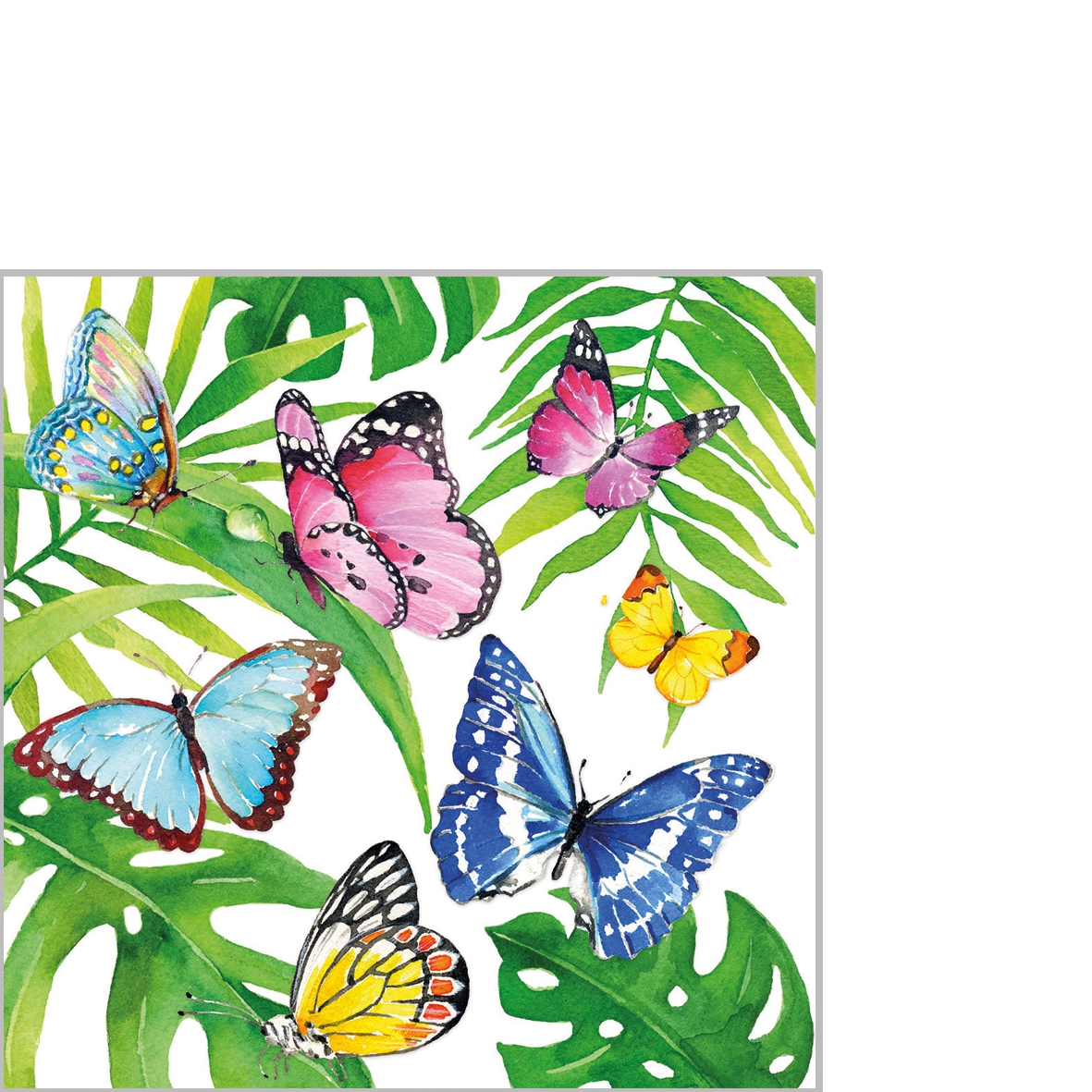 Napkins 20x20 cm   Tropical Butterflies 20x20 cm