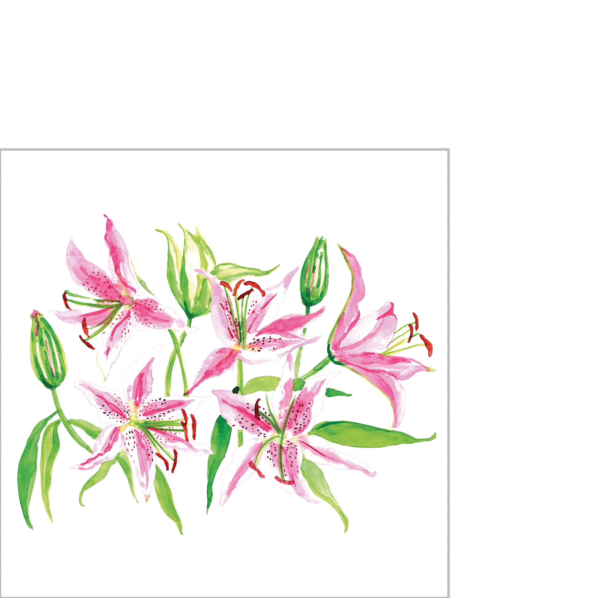 Guardanapos 25x25 cm - Stargazer Lilies Napkin 25x25