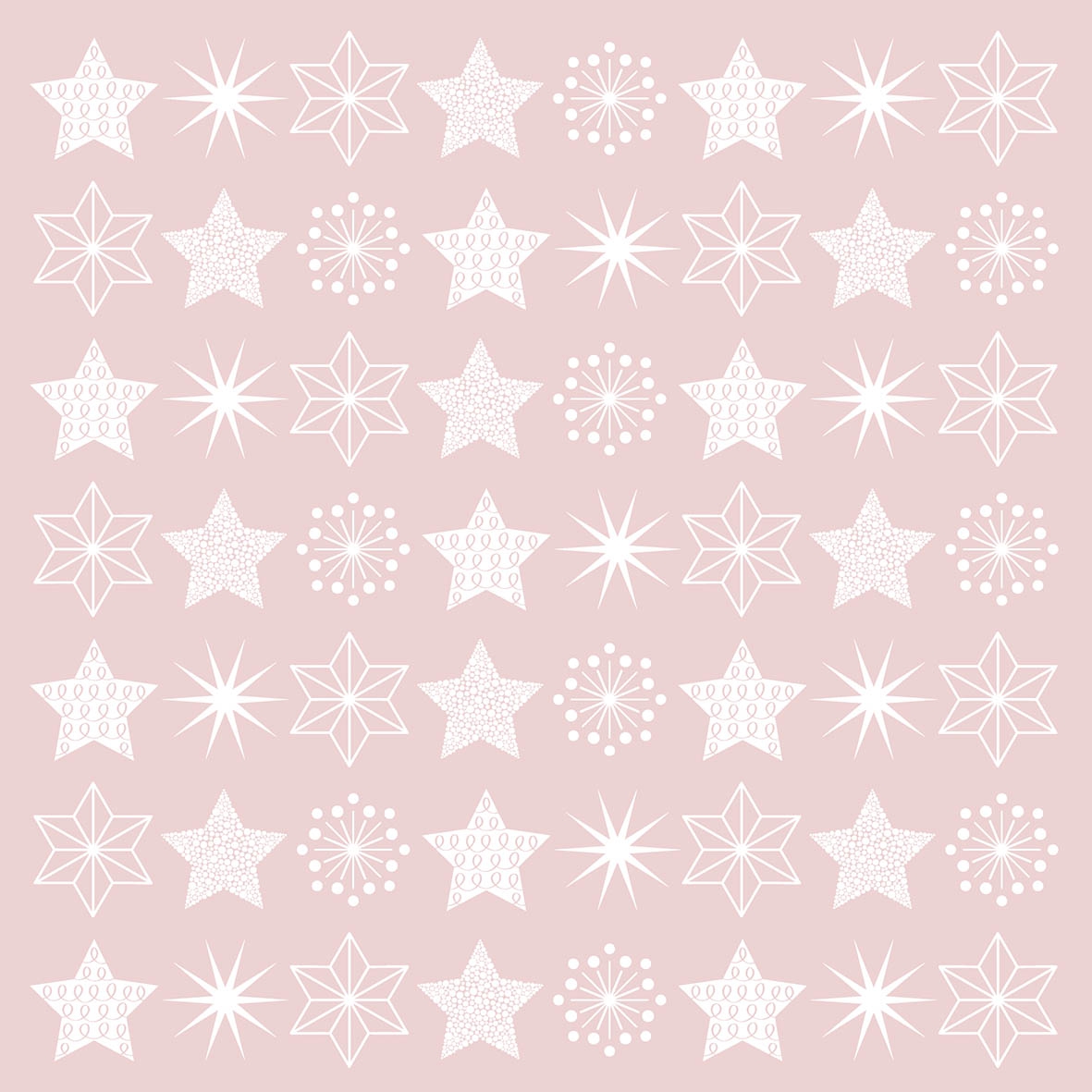 Serwetki 33x33 cm - Pure Stars rosé Napkin 33x33