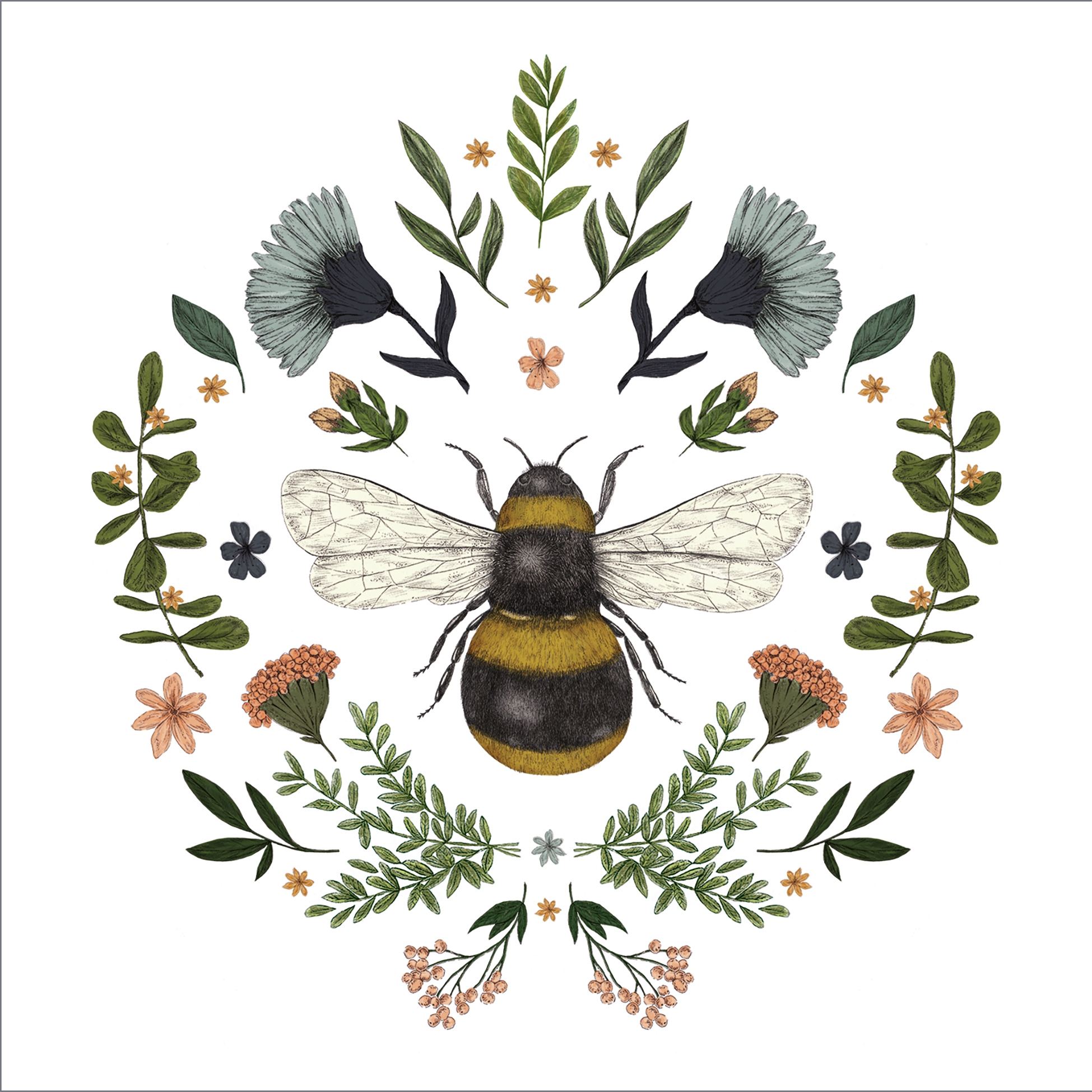 Servilletas 33x33 cm - Secret Bee Napkin, Servilletas de un solo color