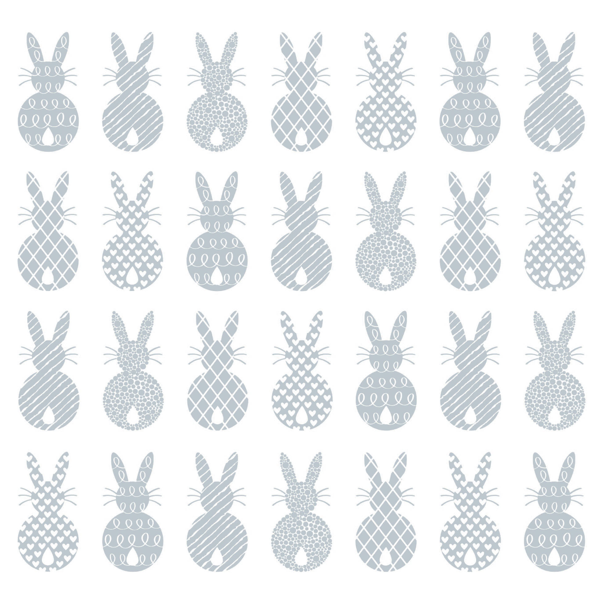 Servilletas 33x33 cm - Pure Easter Rabbits blue Napkin 33x33