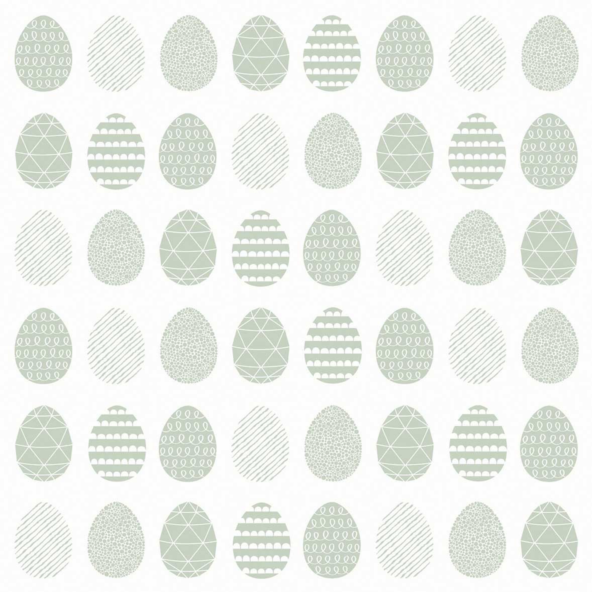 Napkins 33x33 cm - Pure Easter Eggs green Napkin 33x33
