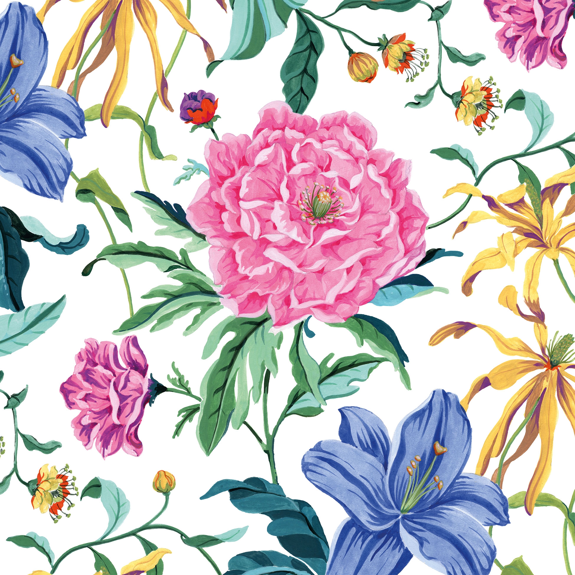 Tovaglioli 33x33 cm - Peonia Napkin, Peonie,  gigli,  fiori,  rose
