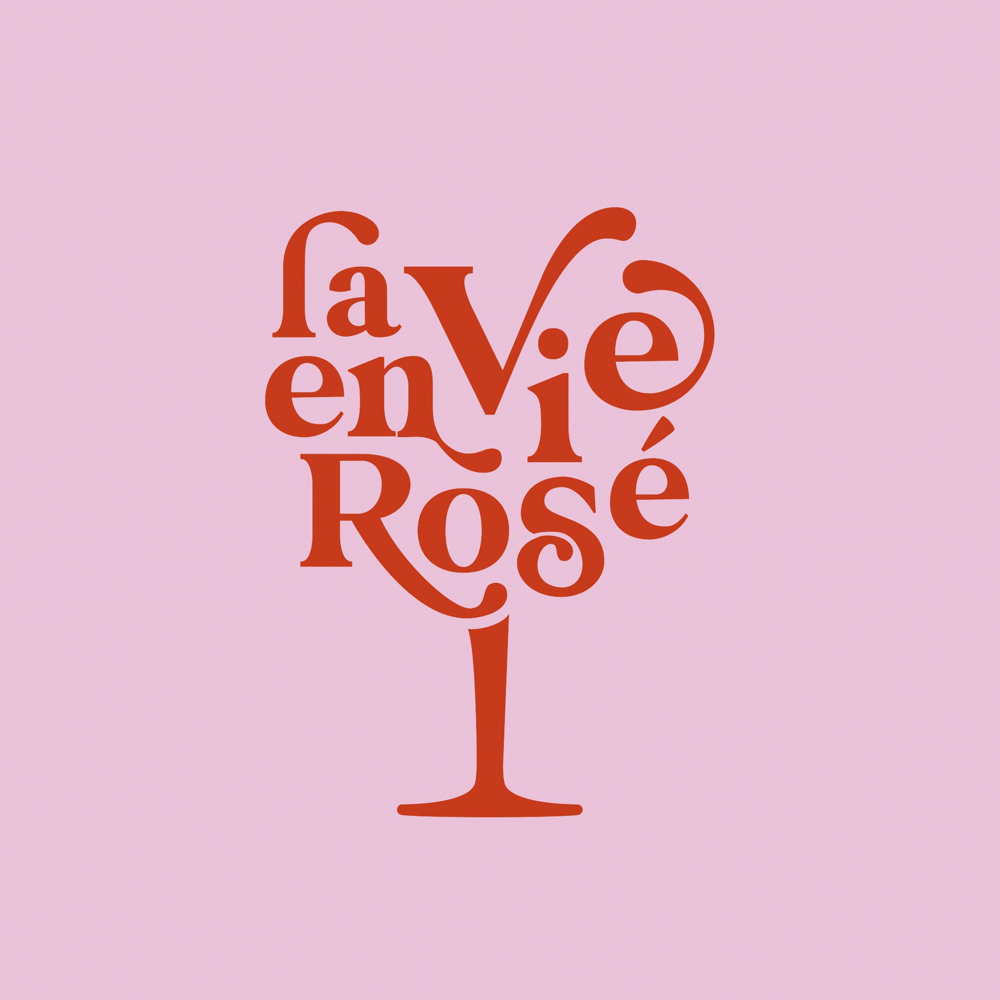 Tovaglioli 33x33 cm - La vie en rosé Napkin, Francia,  francese,  Vino,  Spumante