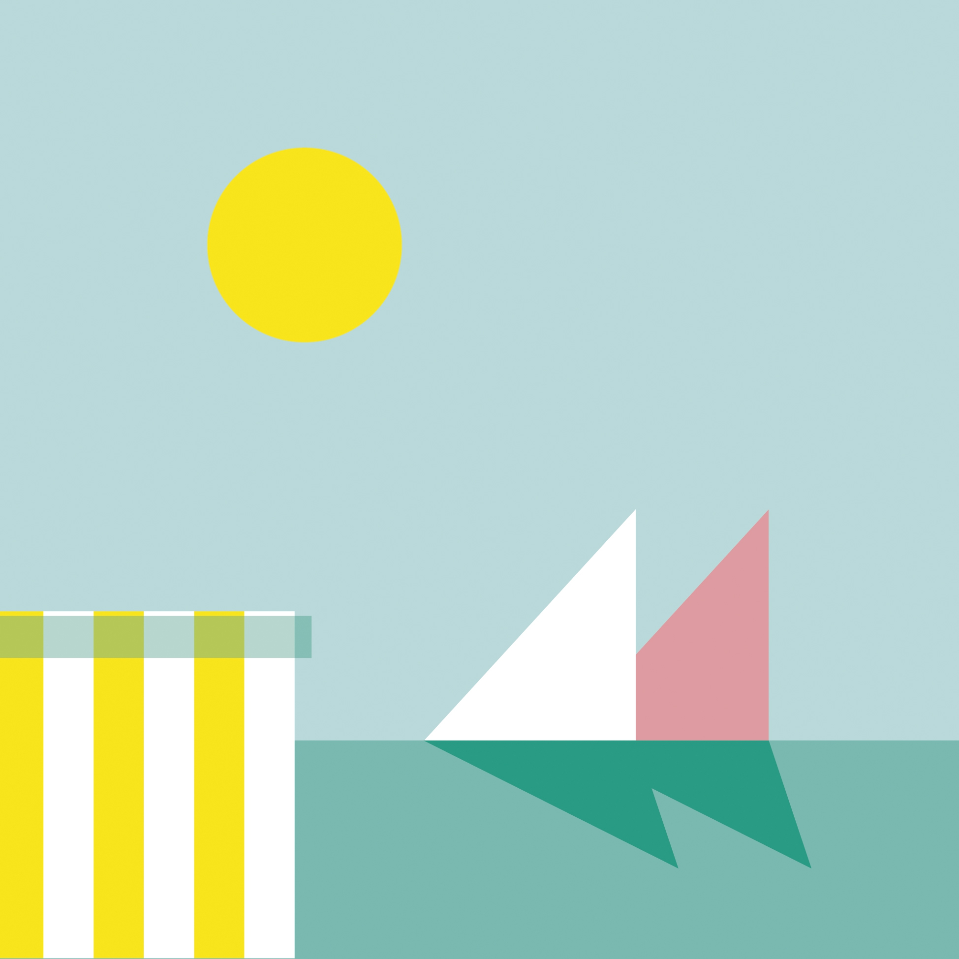 Servietten 33x33 cm - Cannes Plage Napkin, Urlaub,  Segelschiffe,  Segelboote,  Strandkorb,  Sonne,  Sommer,  Meer,  Schiffe,  Strand