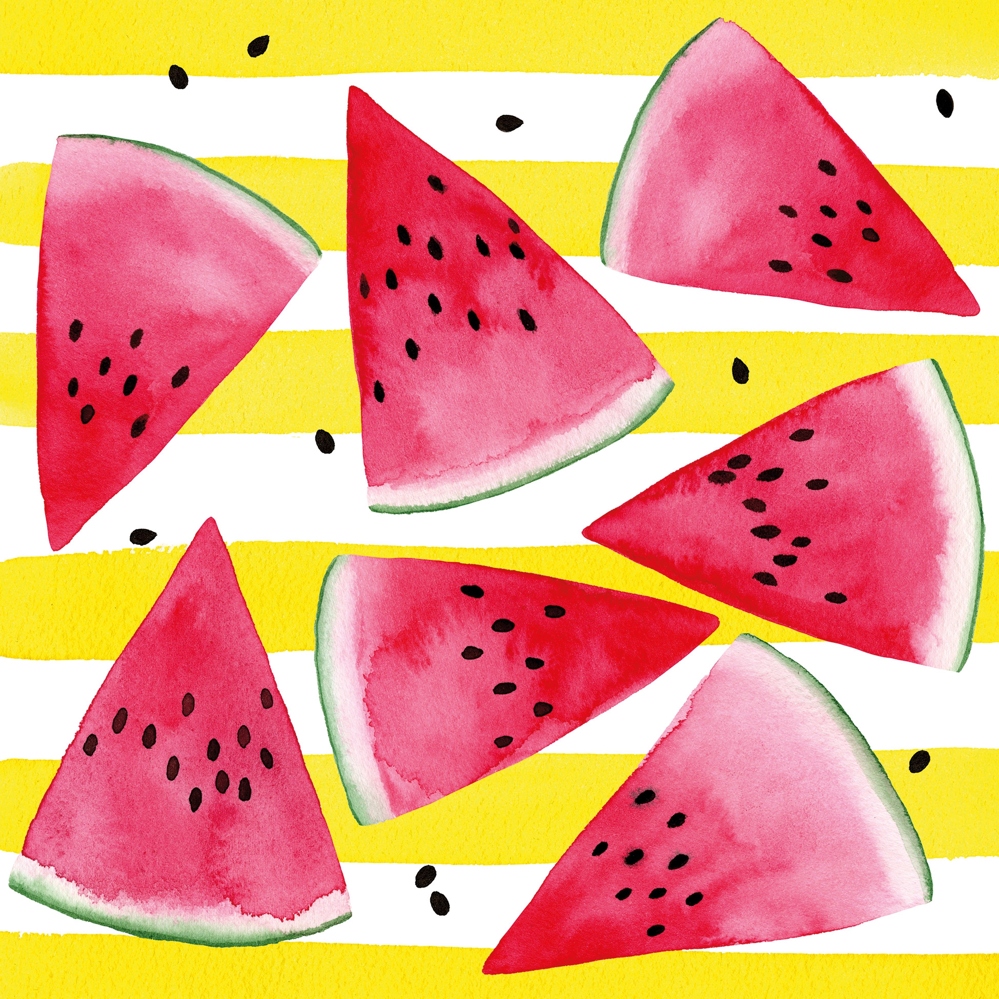 Tovaglioli 33x33 cm - Melon & Stripe Napkin, Angurie,  Estate,  Frutta
