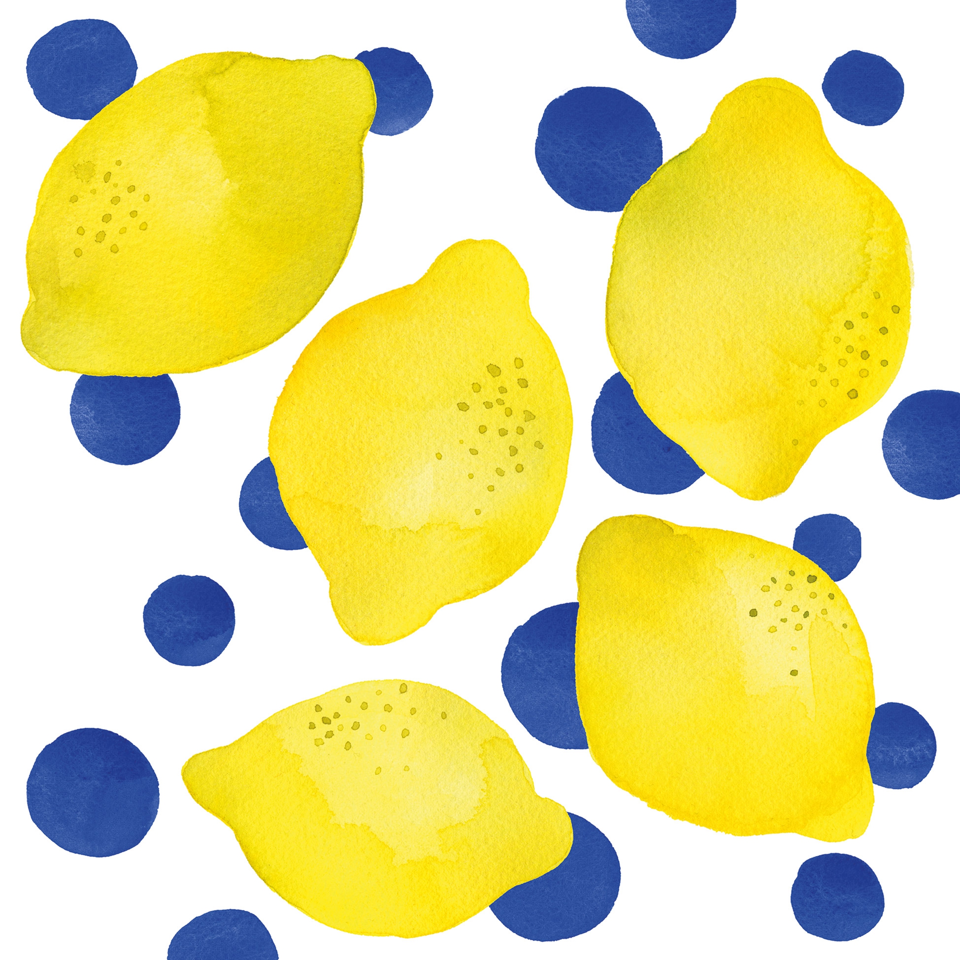 Tovaglioli 33x33 cm - Lemon & Dots Napkin, Limoni,  Punti,  frutta tropicale,  Frutta