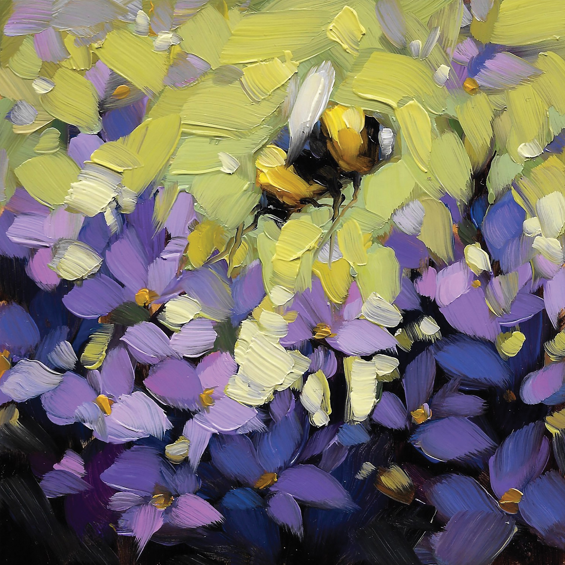 Servilletas 33x33 cm - Flight of the Bumblebee Napkin, Abejas,  Abejorros,  Flores,  Animales