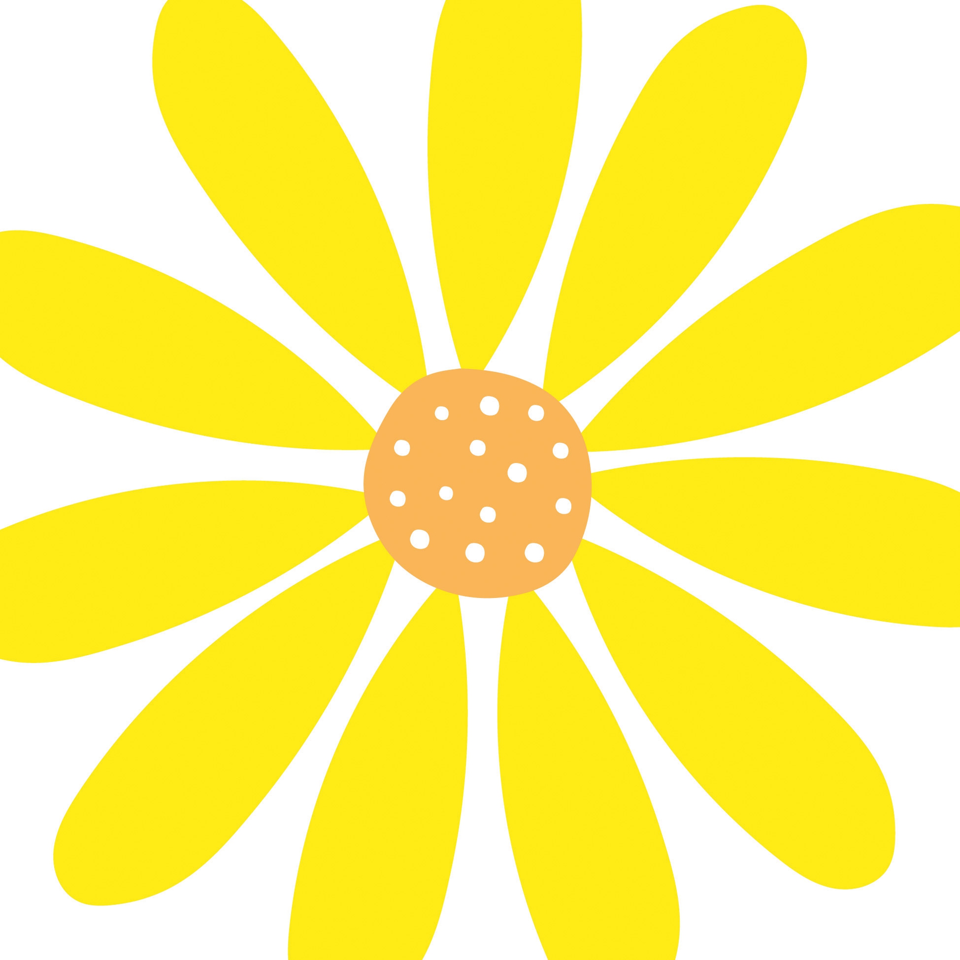 Servietten 33x33 cm - Happy Flower Sun Napkin, Blumen,  Sommer