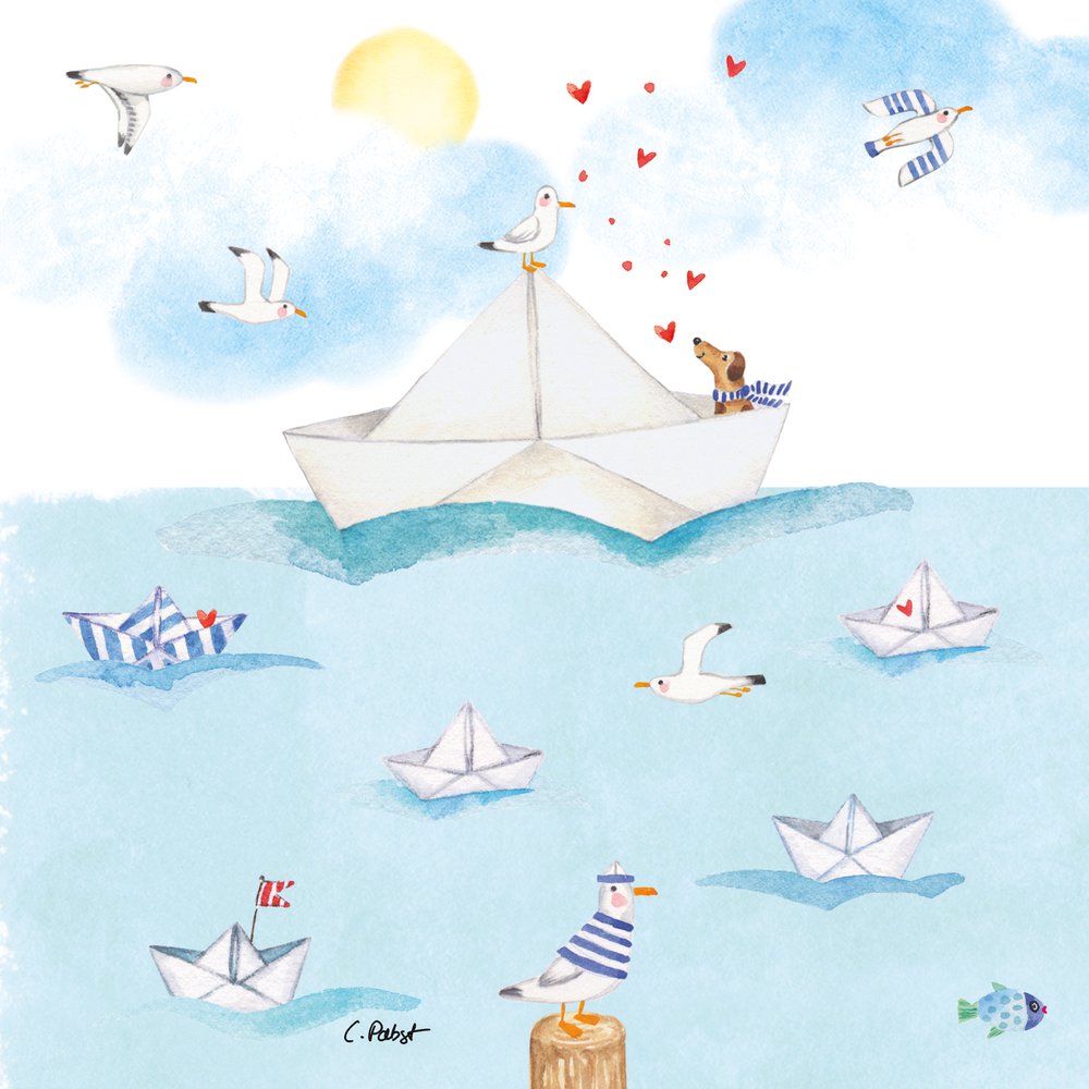 Tovaglioli 33x33 cm - Sailing away