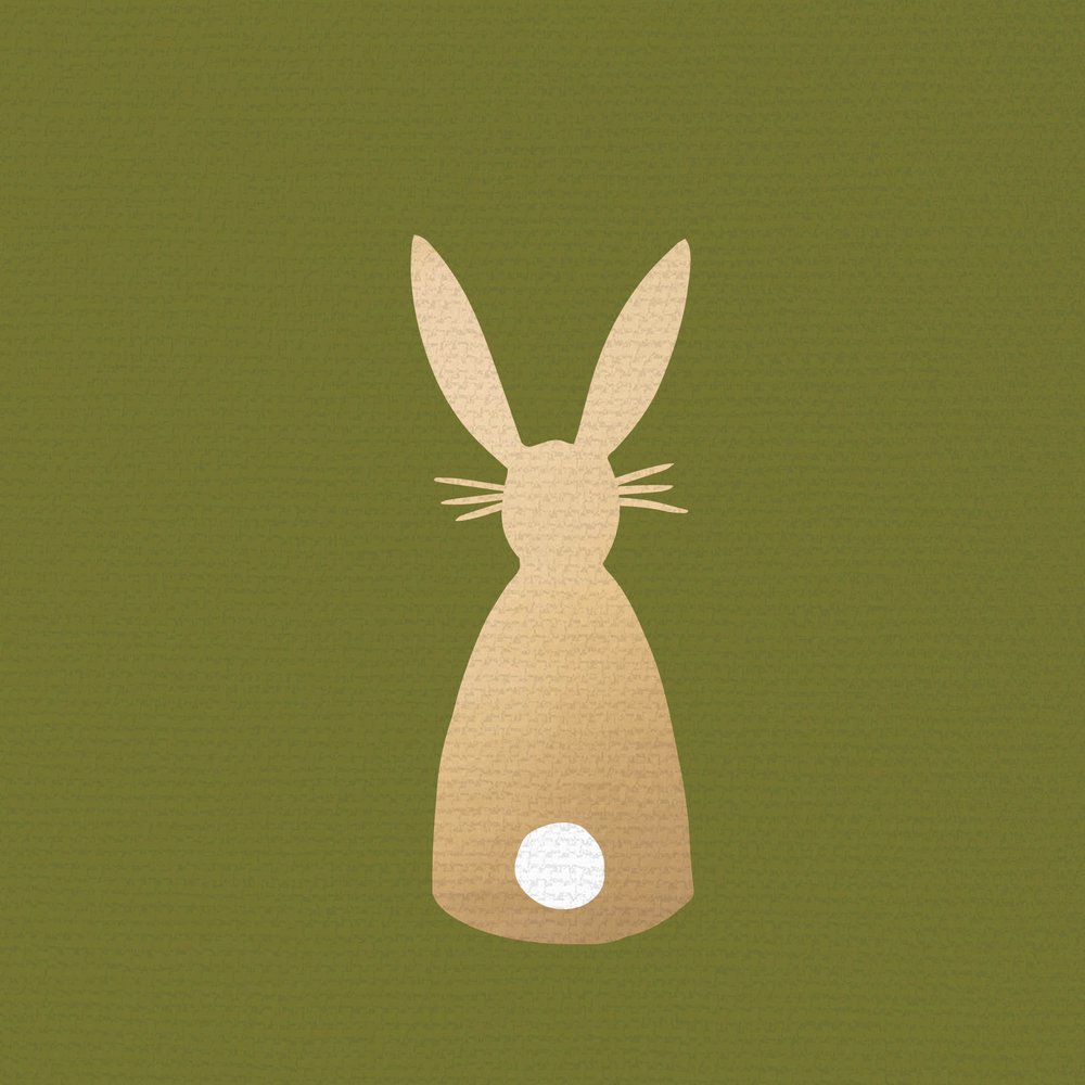 Serwetki tłoczone 33x33 cm - Bunny Canvas green
