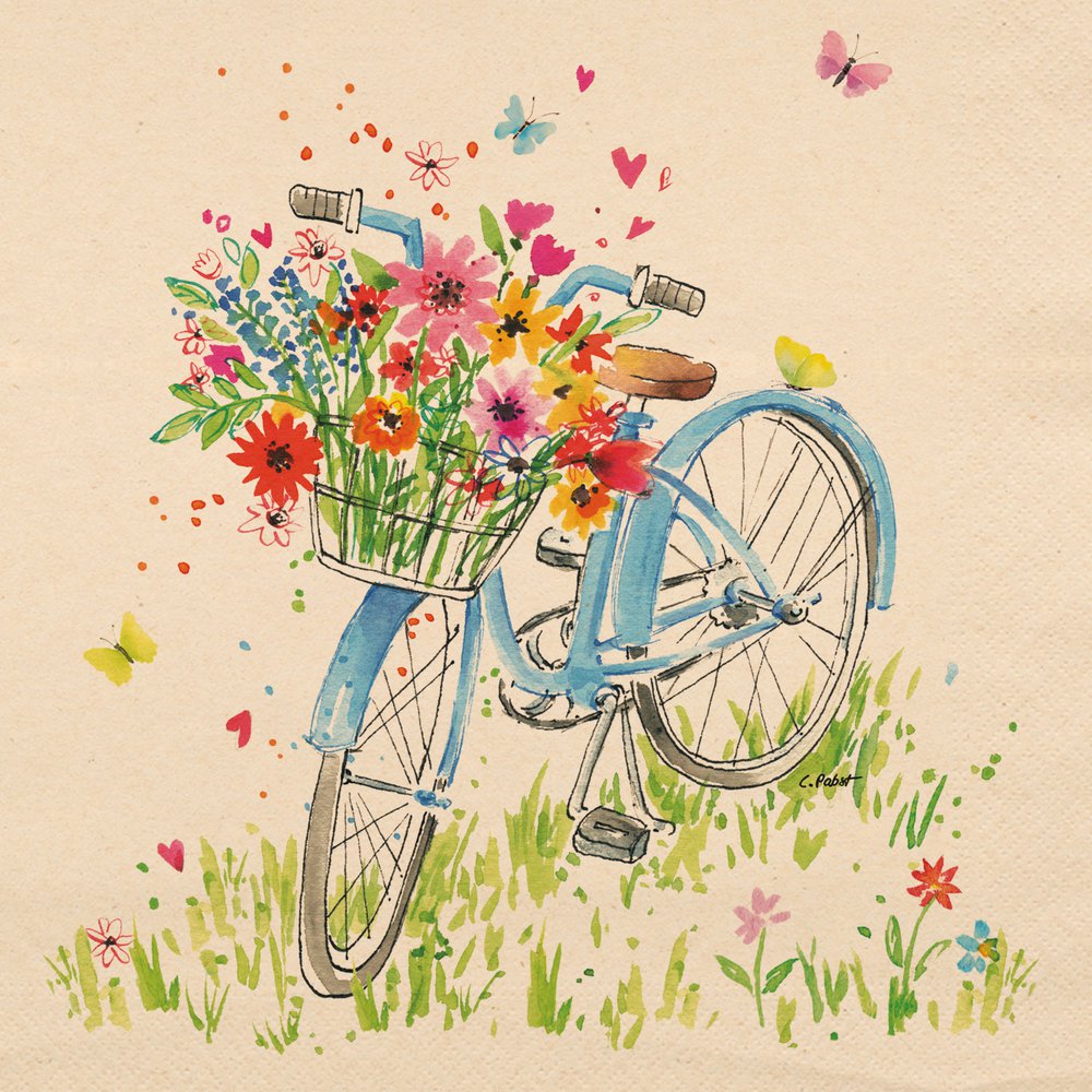 Tovaglioli 33x33 cm - Ride my Bike  eco