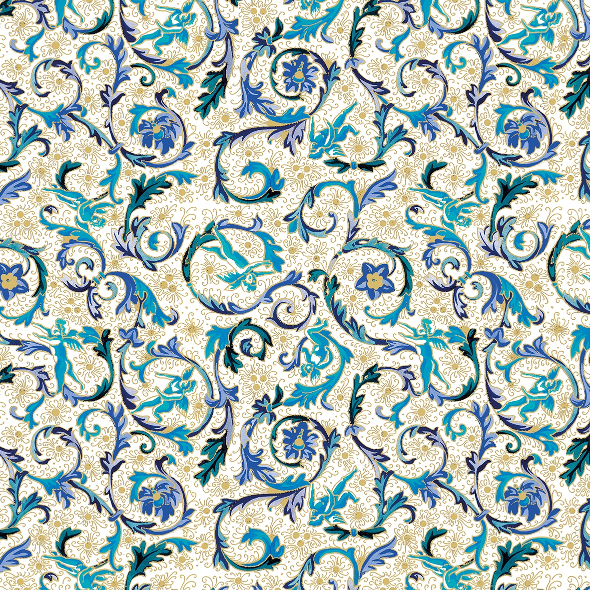 Guardanapos 33x33 cm - Fiorentina azzurra 33x33 cm, ornamentos, padrão Guardanapos 33x33 cm - Fiorentina azzurra 33x33 cm