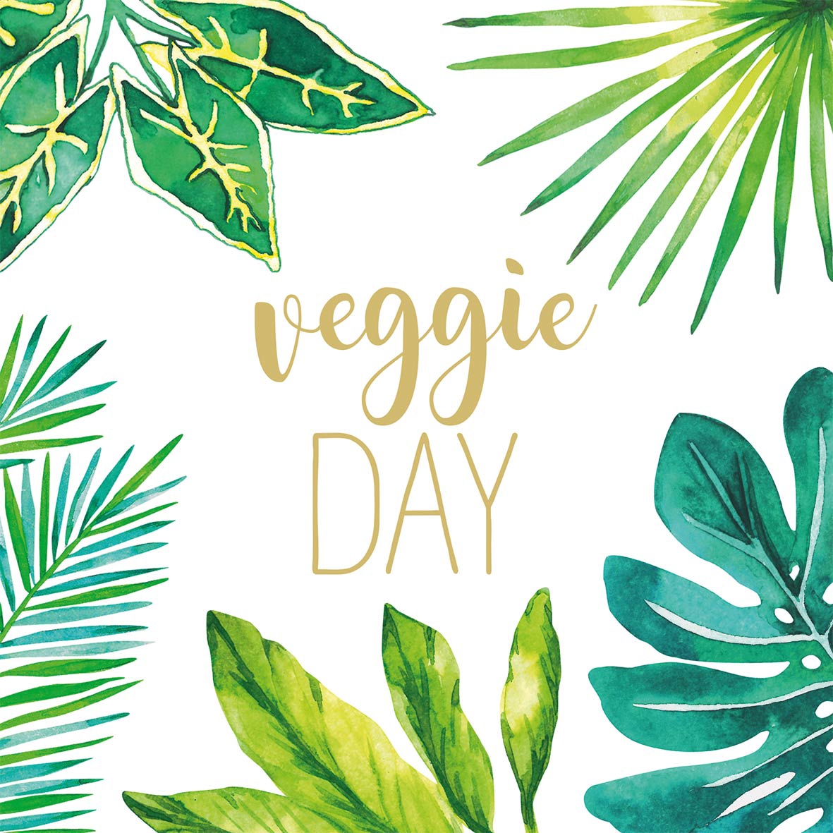 Servietten 33x33 cm - Jungle Veggie Napkin 33x33