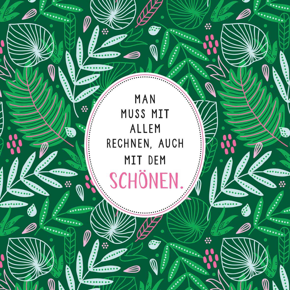 Servilletas 33x33 cm - Mit allem rechnen Napkin 33x33, guiones, plantas Servilletas 33x33 cm - Mit allem rechnen Napkin 33x33