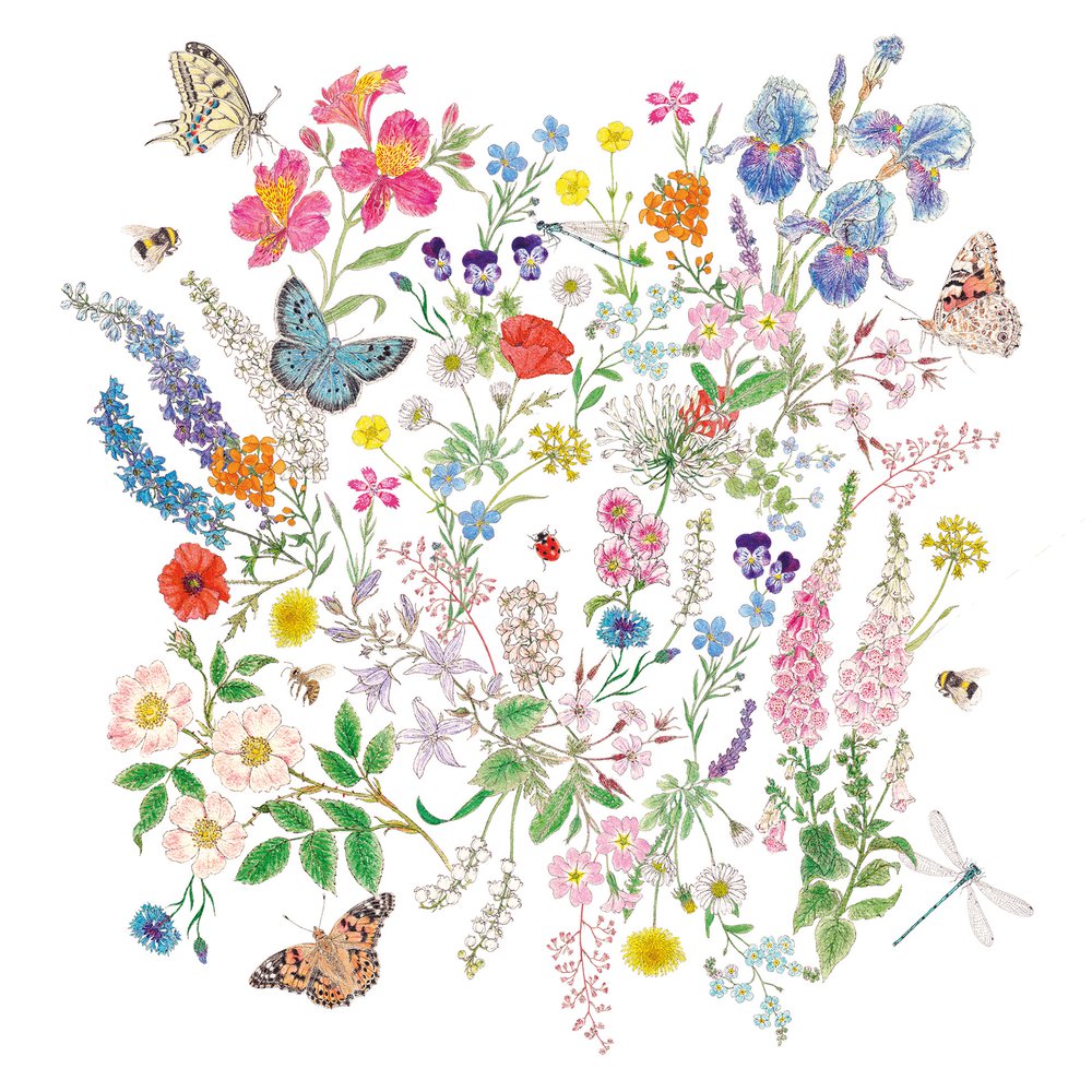 Guardanapos 33x33 cm - Nature Romance Napkin 33x33, floresta, borboletas, pastagens, animais Guardanapos 33x33 cm - Nature Romance Napkin 33x33