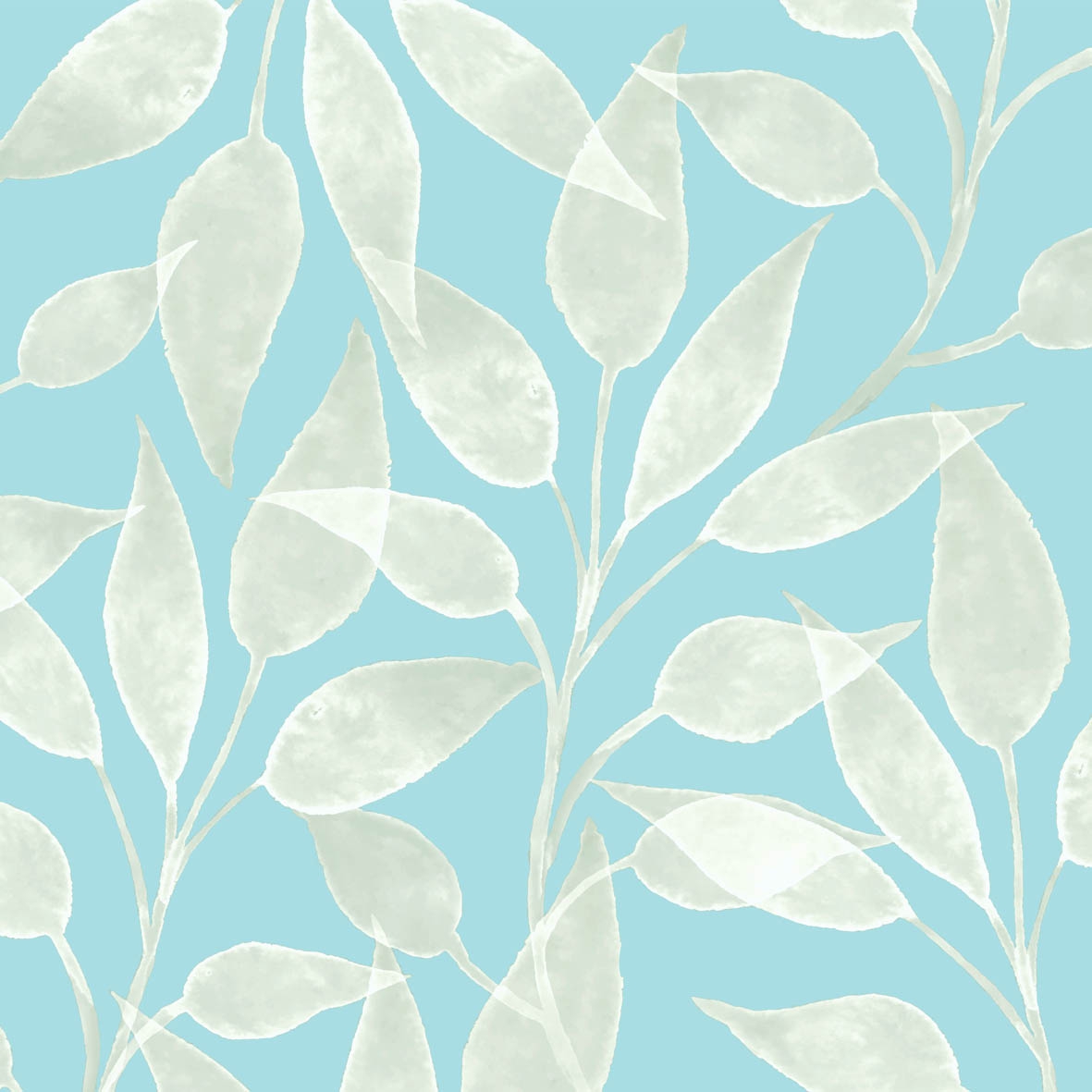 Servilletas 33x33 cm - Scandic Leaves sky Napkin 33x33, Hojas,  plantas