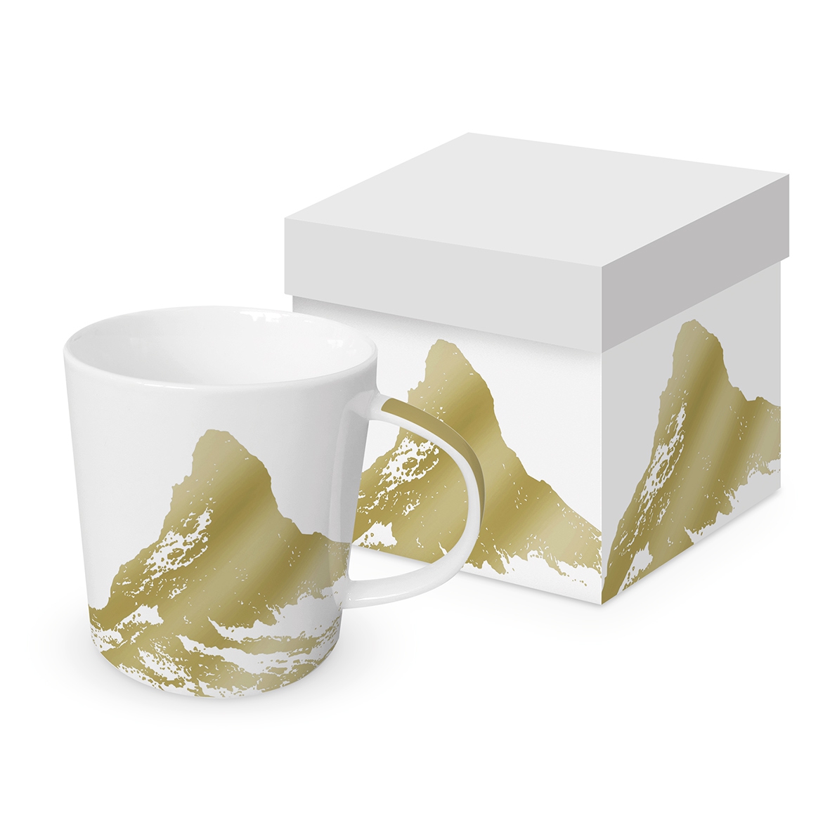 Tazza da caffè Tazza di tendenza - Matterhorn gold, Alpi,  Montagne,  La neve,  oro,  Cervino