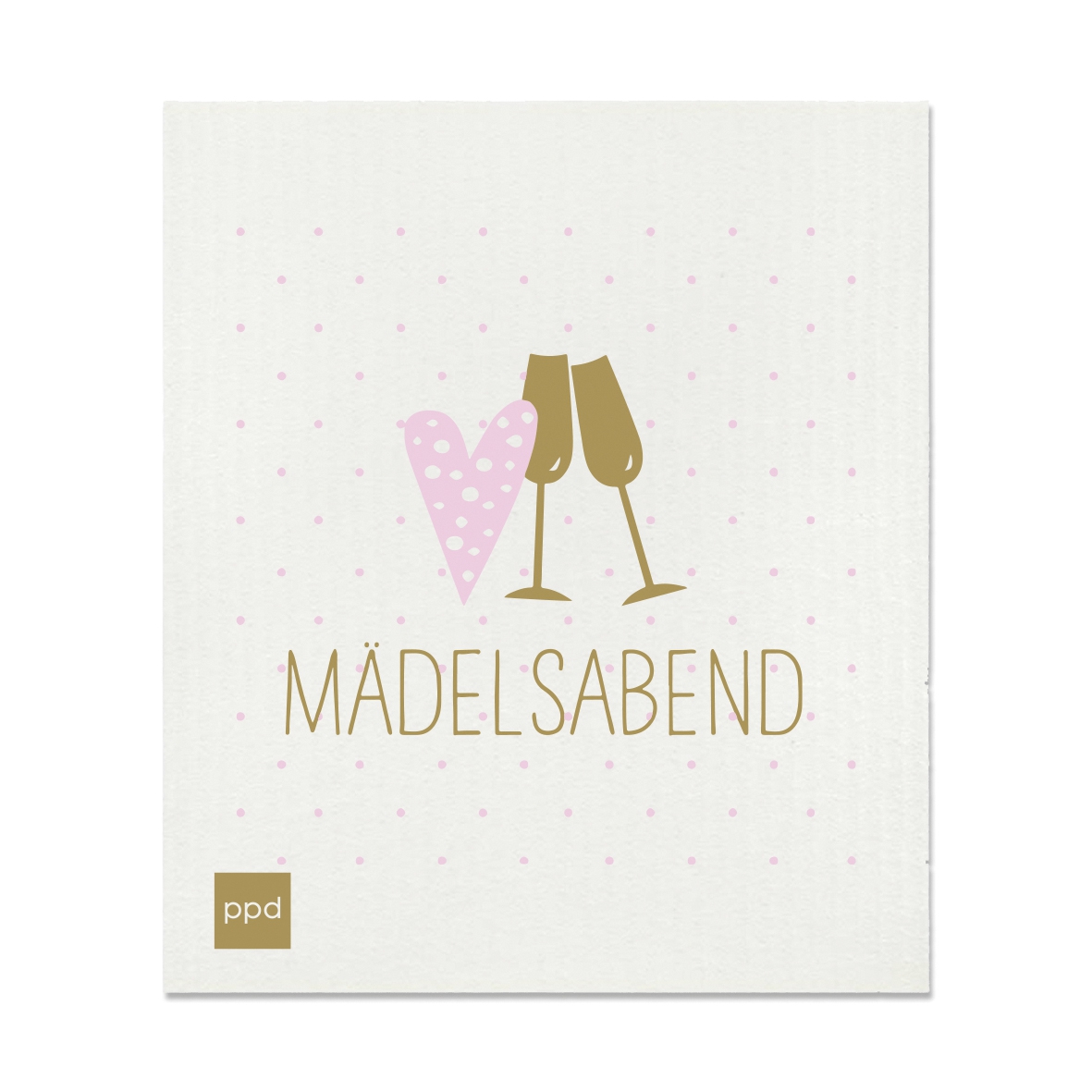 Schwammtuch - Mädelsabend, Spültuch,  Lappen,  Sekt,  Champagner,  Drinks