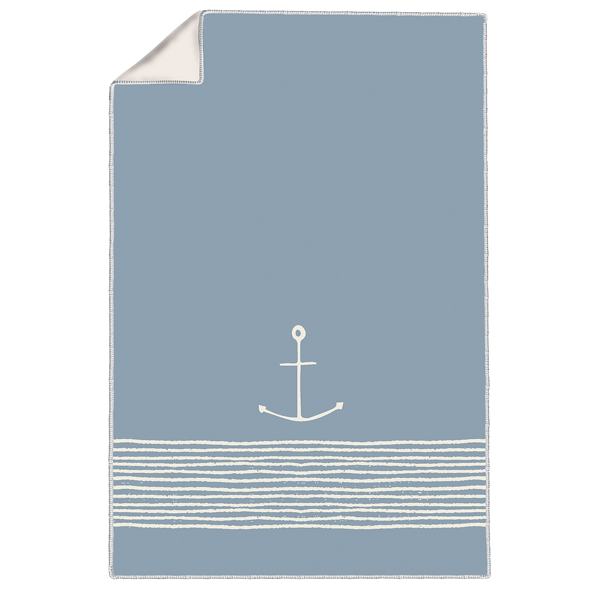 Koc bawełniany - Pure Anchor blue Blanket