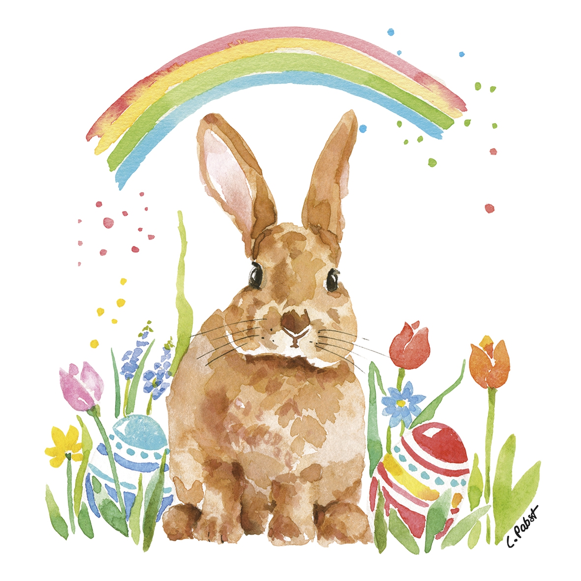 Servietten 33x33 cm - Rainbow Rabbit