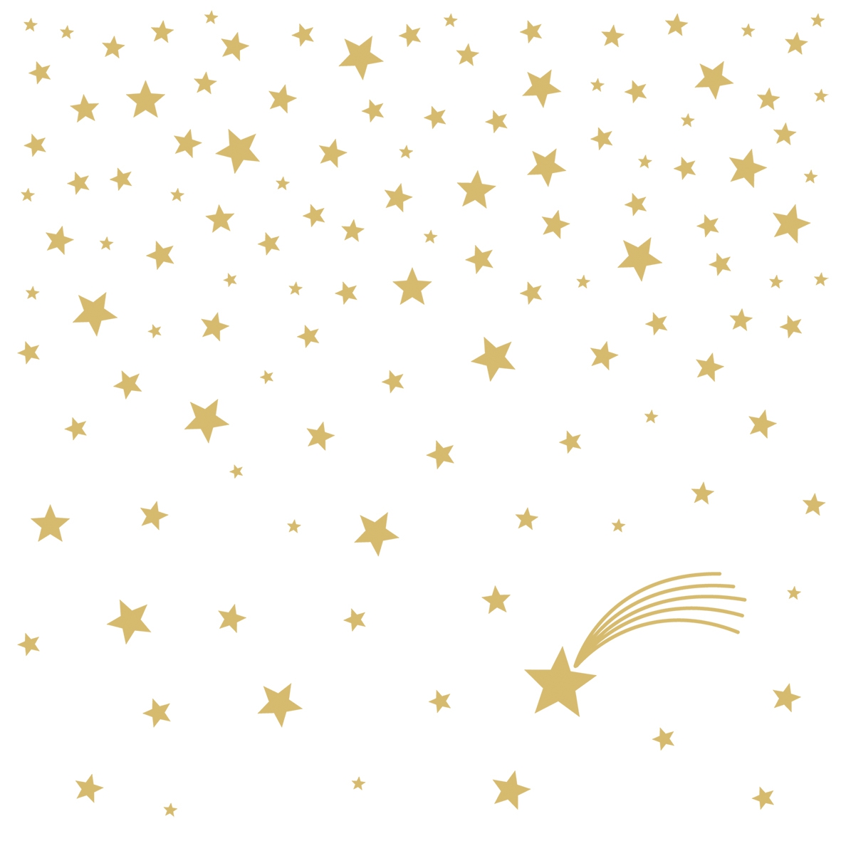 Napkins 25x25 cm - Shooting Star white gold 25x25 cm