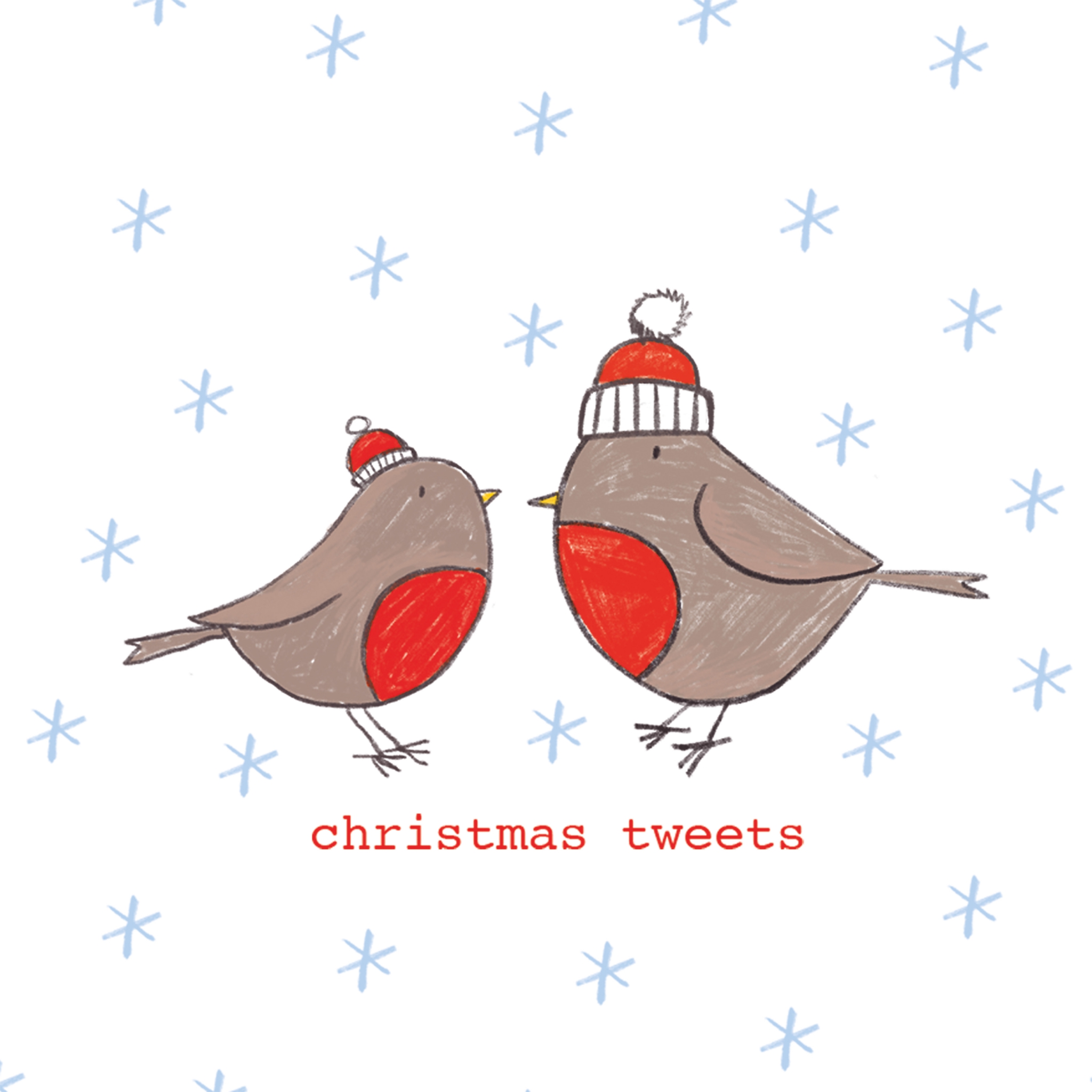Servietten 25x25 cm - Christmas Tweets Napkin 25x25