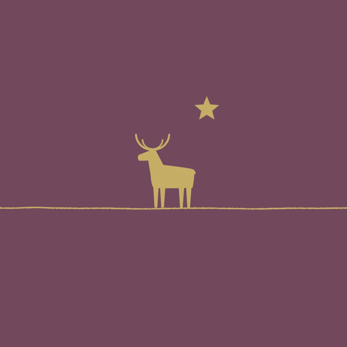 Serwetki 33x33 cm - Pure Deer mauve Napkin 33x33