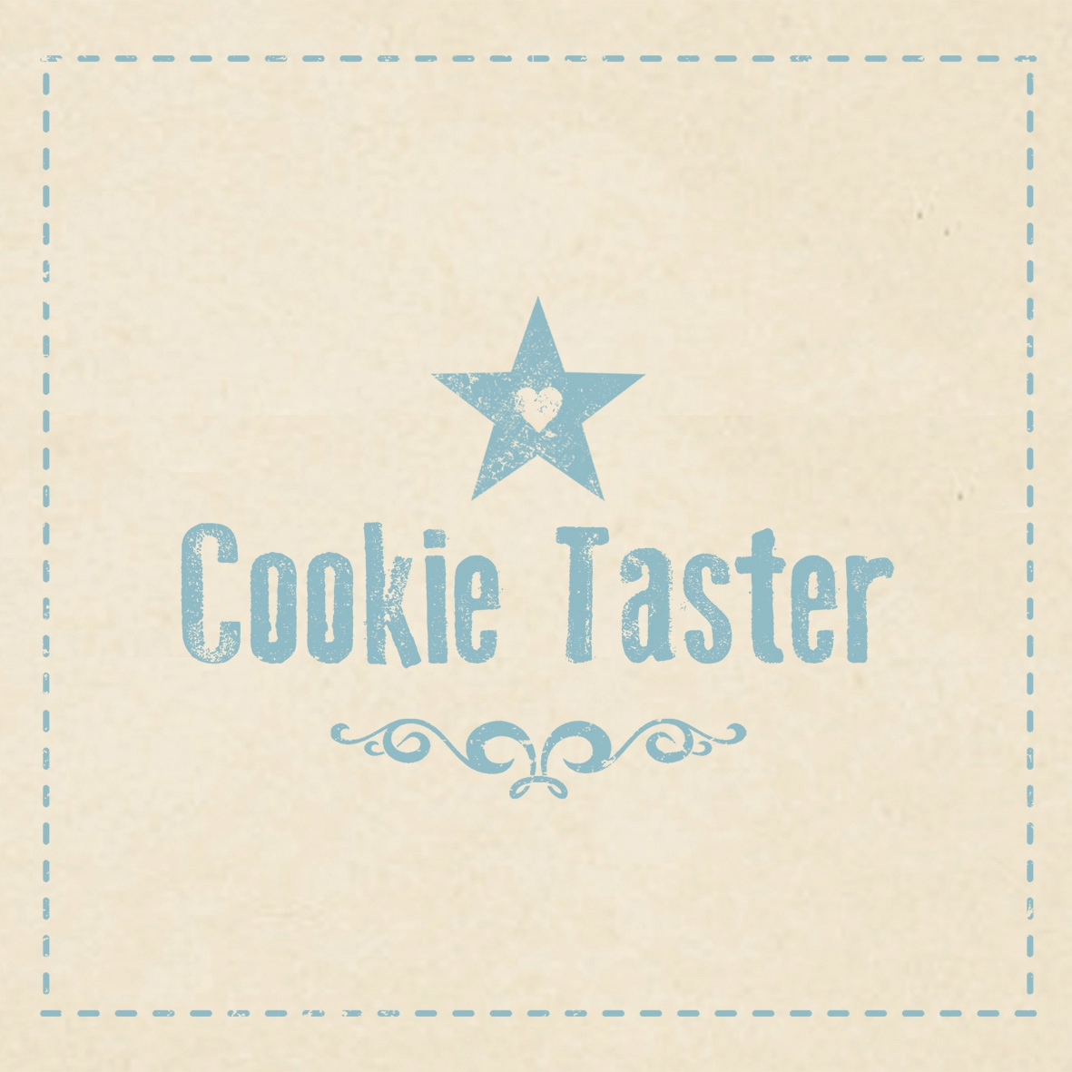 Servietten 33x33 cm - Cookie Taster beige, Sterne, Schriften Servietten 33x33 cm - Cookie Taster beige