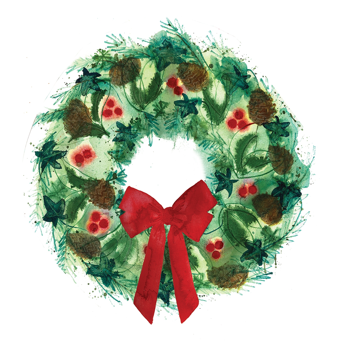 Napkins 33x33 cm - Winter Wreath 33x33 cm