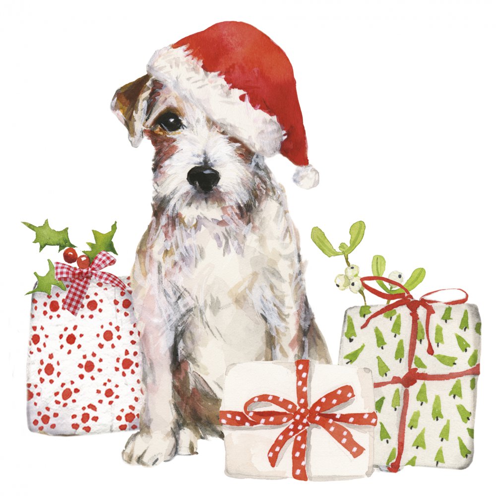 Servilletas 33x33 cm - Christmas Pup 33x33 cm