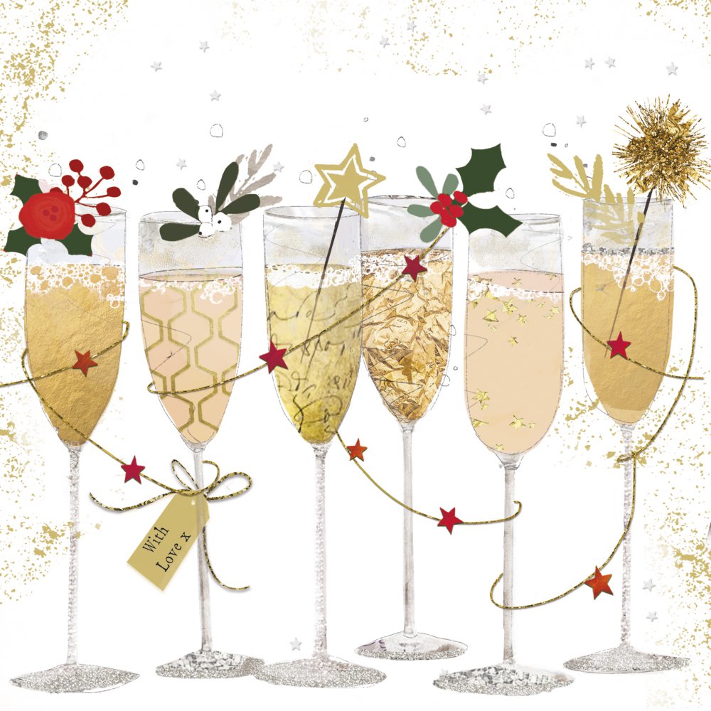 Guardanapos 33x33 cm - Champagne Glasses 33x33 cm, azevinho, celebração, vinho, Eventos, champanhe Guardanapos 33x33 cm - Champagne Glasses 33x33 cm