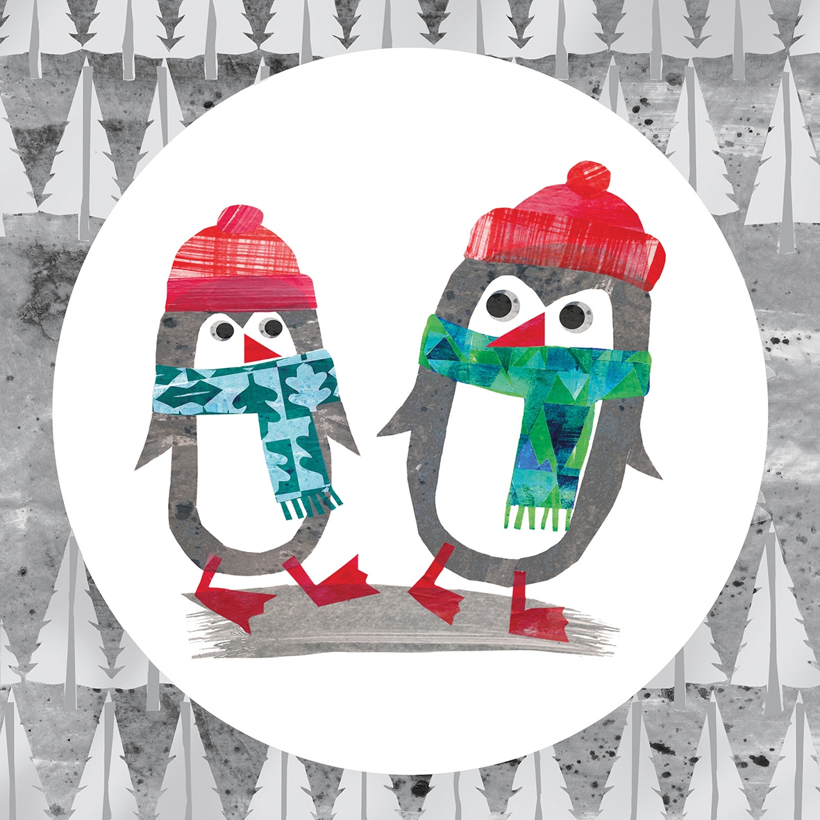 Servietten 33x33 cm - Silver Penguins Napkin 33x33