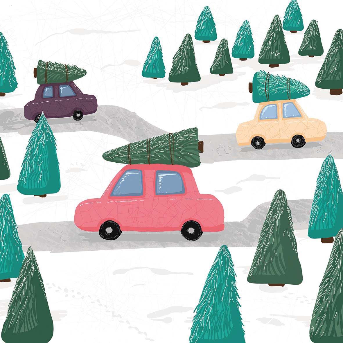 Servilletas 33x33 cm - X-Mas Delivery Napkin 33x33