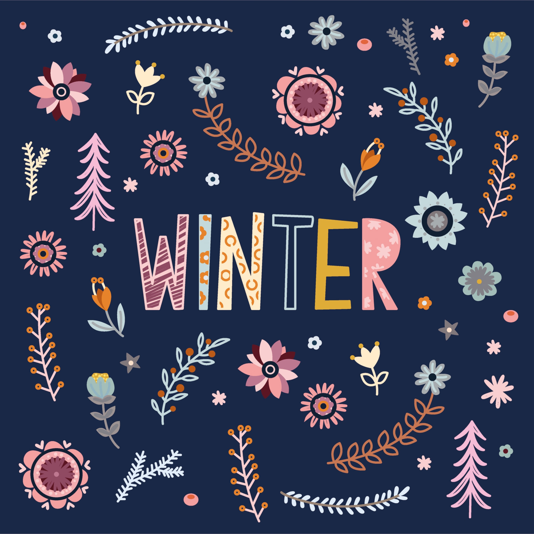 Servietten 33x33 cm - Winter Blossom Napkin 33x33