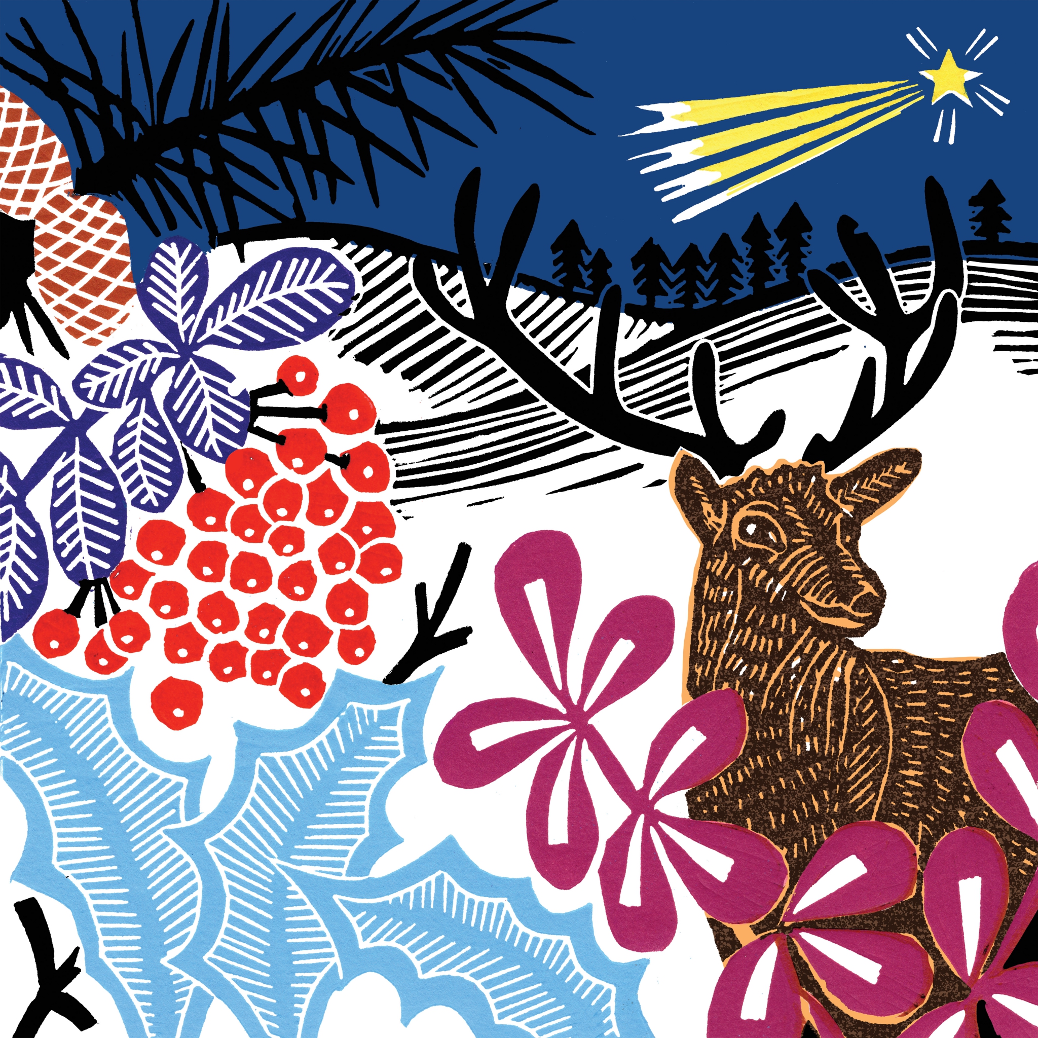 餐巾33x33厘米 - Winter Deer Napkin 33x33