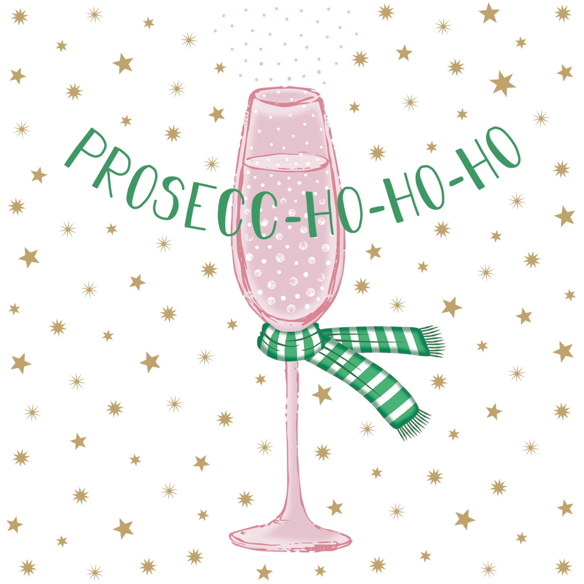 Servietten 33x33 cm - Prosecco-Ho-Ho Napkin 33x33