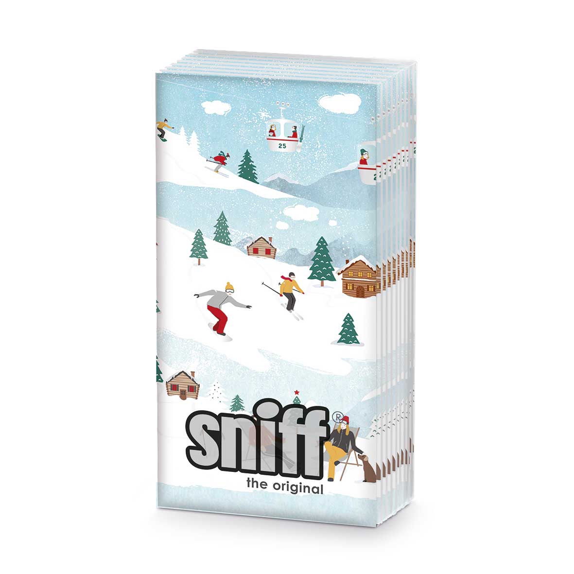 Pañuelos - St. Moritz Sniff, Esquí,  Deportes de invierno,  Nieve,  Montañas,  Abeto