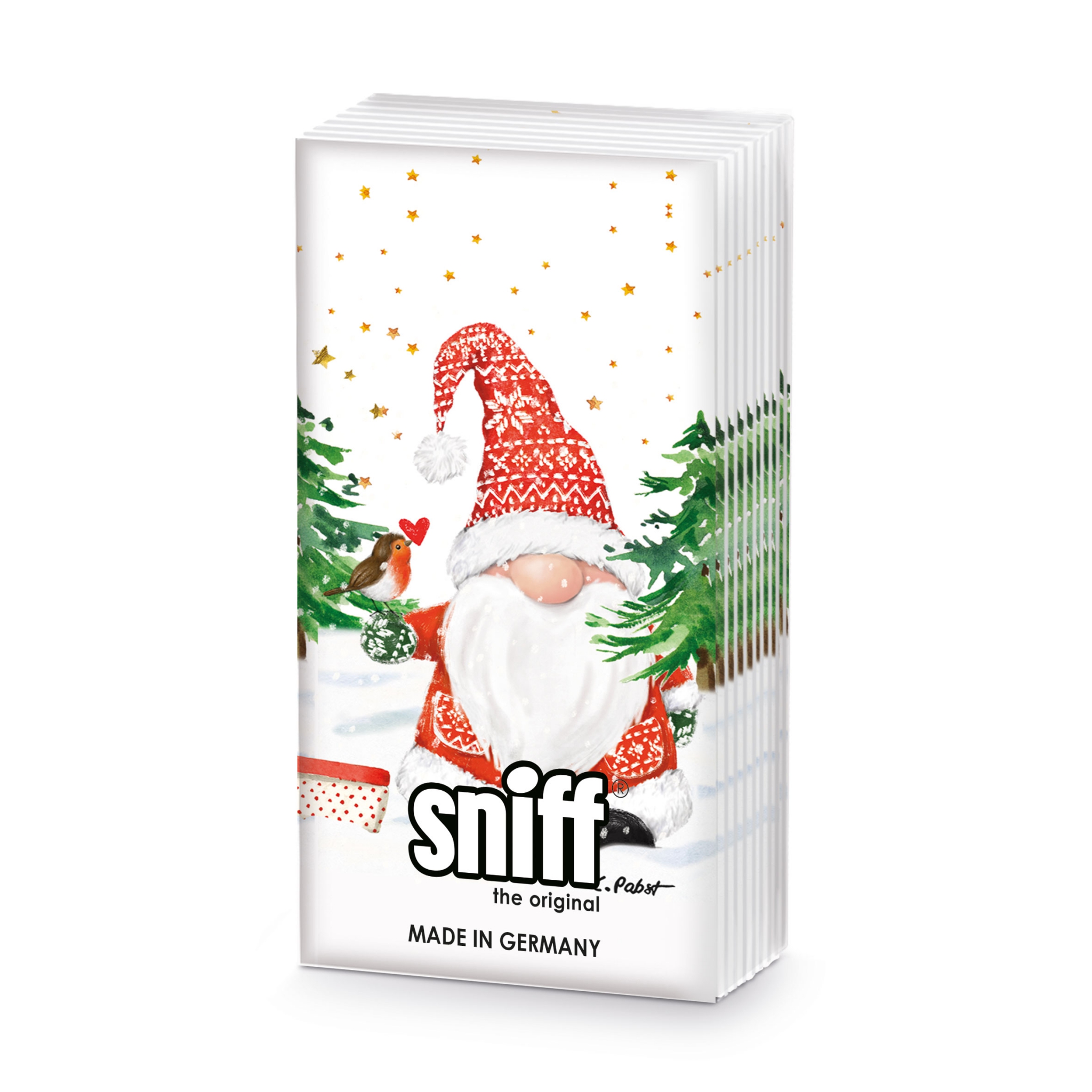 Pañuelos - Christmas Buddy Sniff, Enanos,  Gnomos,  Imp,  Estrellas,  Árbol de Navidad