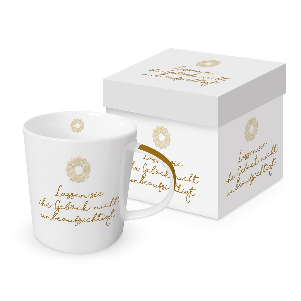 Tazza da caffè Tazza di tendenza - Lassen sie ihr Gebäck, Biscotti,  Pasticceria,  Biscotti,  oro