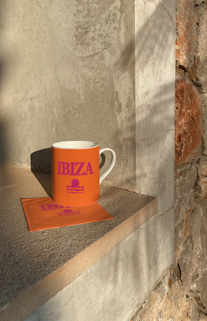 Taza de café de diseño - Happy Place IBIZA Mug 2024 D@H, Playa,  Sol,  Mar,  Taza de café,  Taza